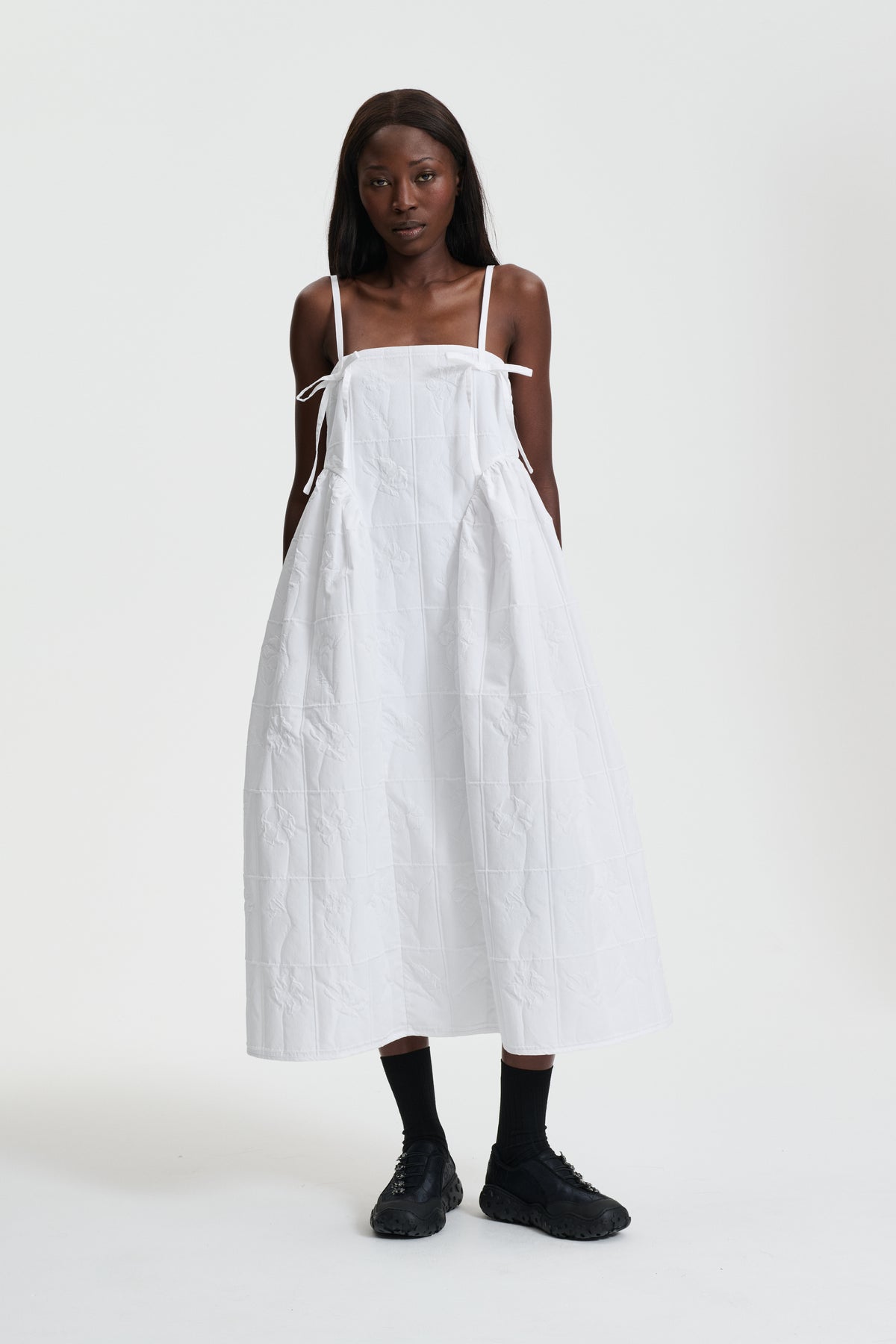 AMBRA | DRESS FLORA MATELASS | WHITE AMBRA | DRESS FLORA MATELASS | WHITE