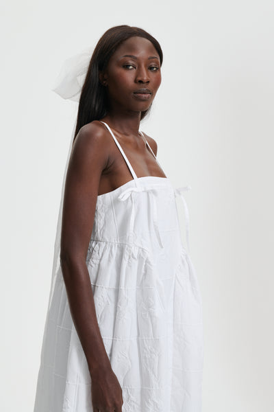 cecilie bahnsen ニンバス・マトラッセ ミニドレス　UK8 DREAM | DRESS CAMPSIS MATELASSE ECRU BRIDAL