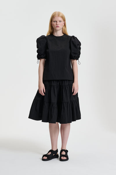 AMARI | TOP CRINKLED TAFFETA BLACK – Cecilie Bahnsen