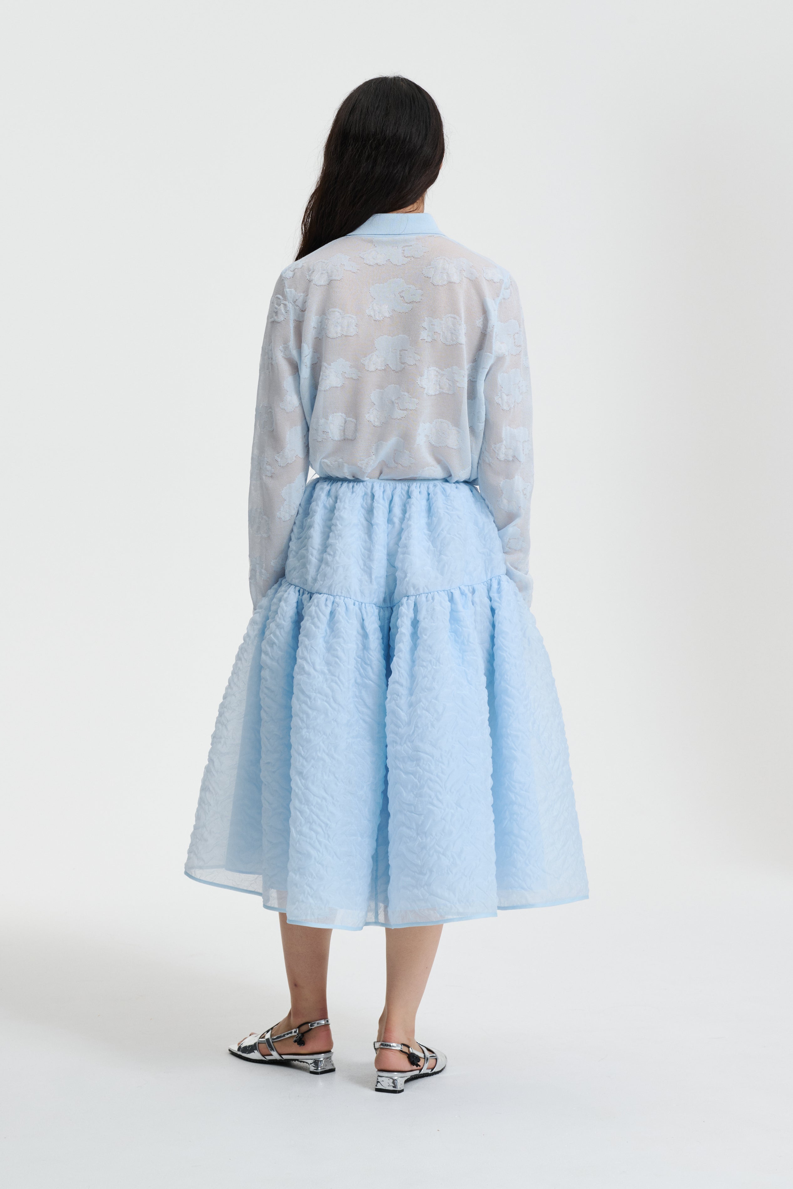 ROSIE | SKIRT NIMBUS MATELASSÉ PALE BLUE