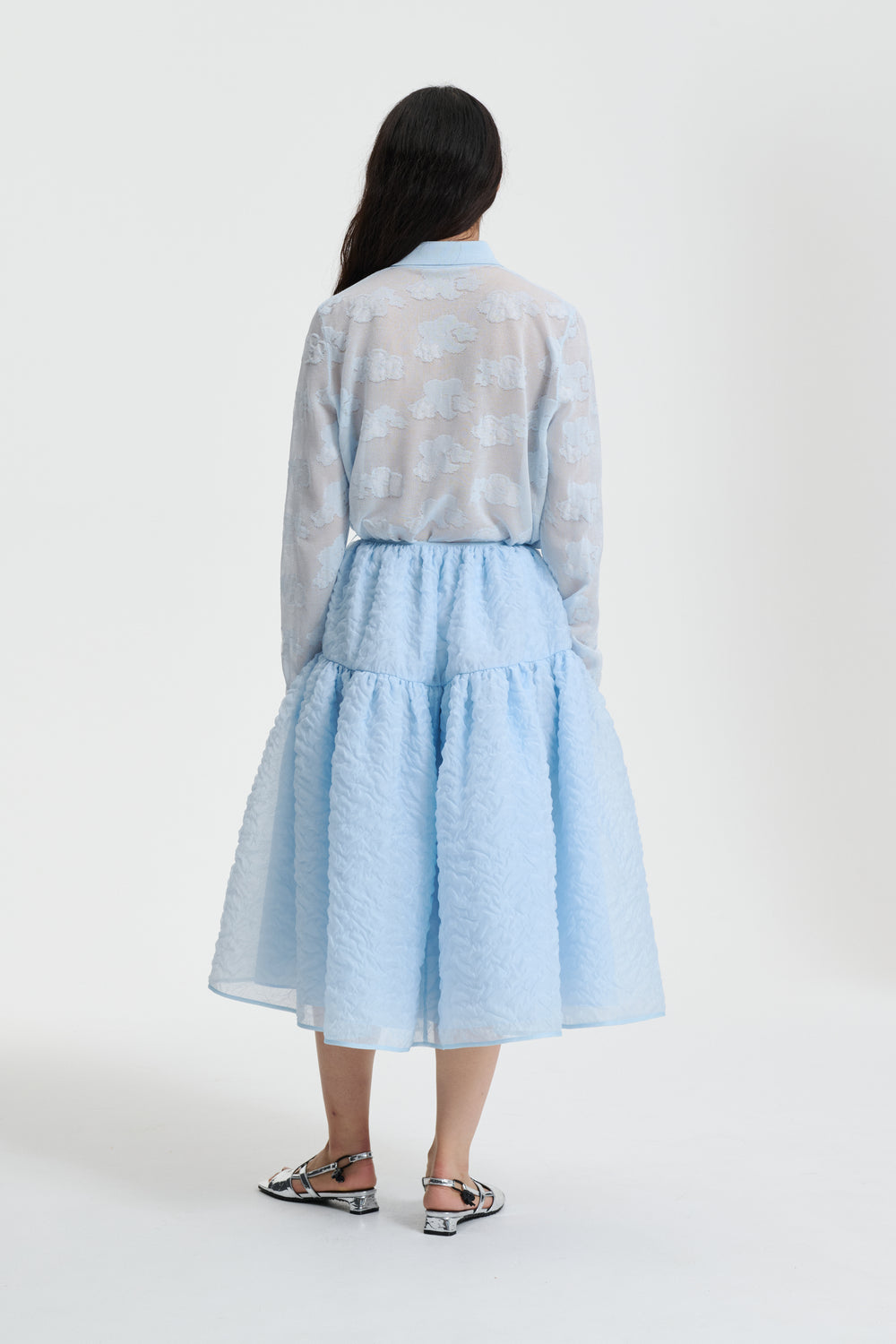 ROSIE | SKIRT NIMBUS MATELASSÉ PALE BLUE