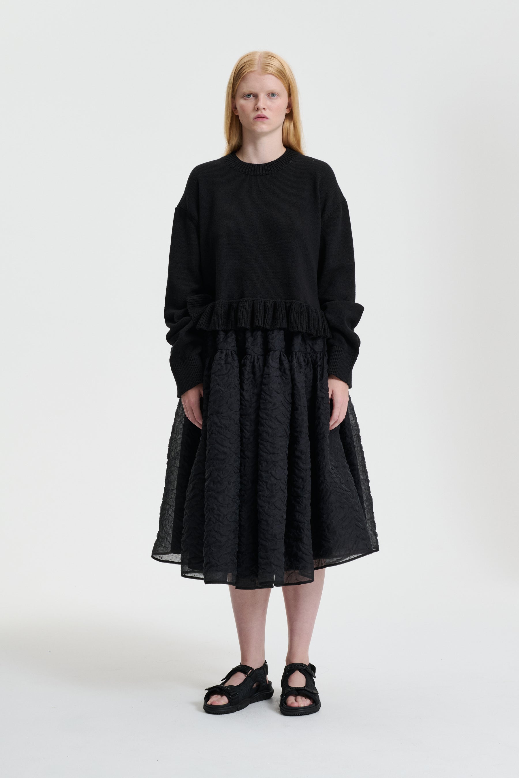 【Cecilie Bahnsen】ROSIE SKIRT ROSIE | SKIRT NIMBUS MATELASSE BLACK