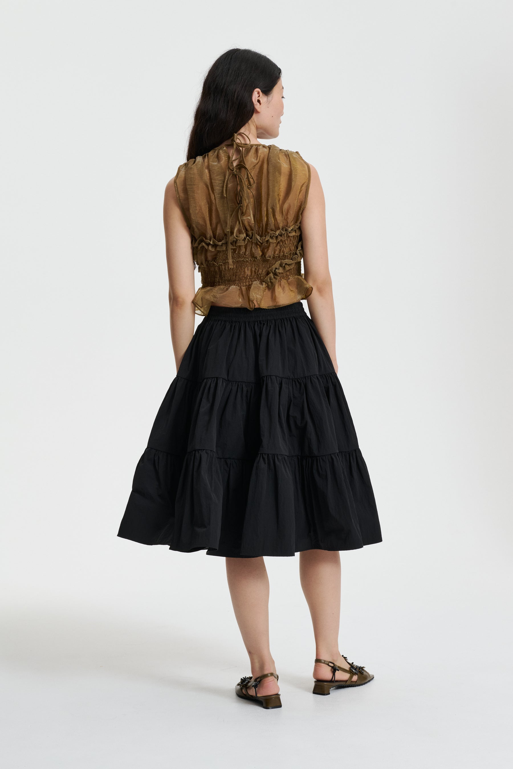 スカート Cecilie Bahnsen Skirts Black Black Sarina Midi Skirt by Cecilie Bahnsen on Sale
