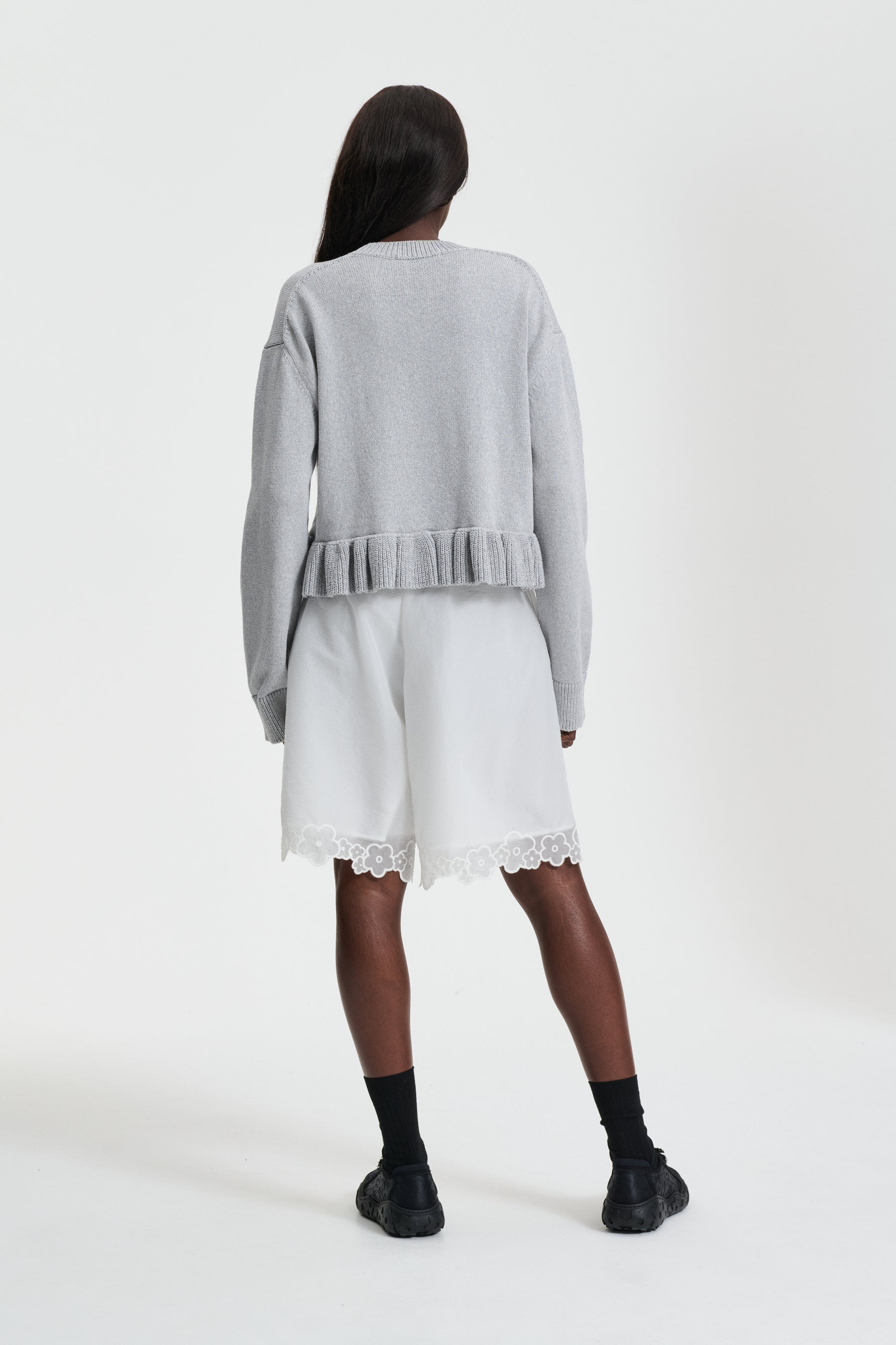 ARYA | SHORTS EMBROIDERED RIPSTOP WHITE