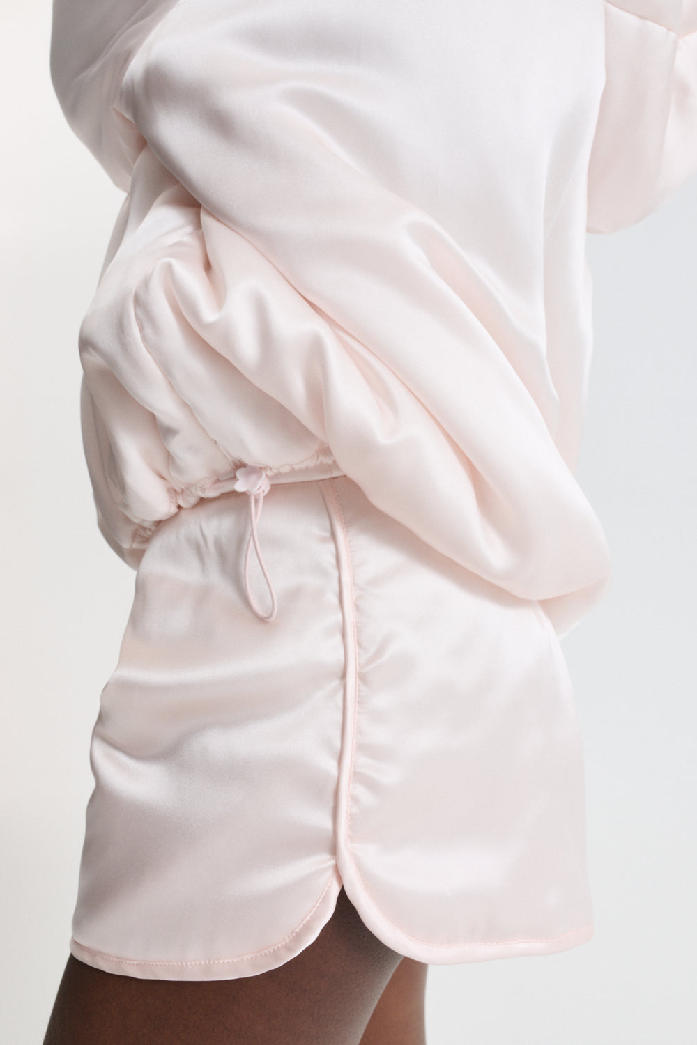 CBMIE | SHORTS PADDED SILK SATIN BLUSH PINK