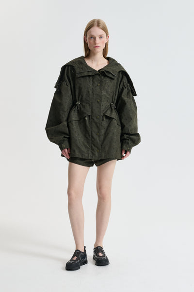 CBDENNON | JACKET IRIS JACQUARD OLIVE – Cecilie Bahnsen