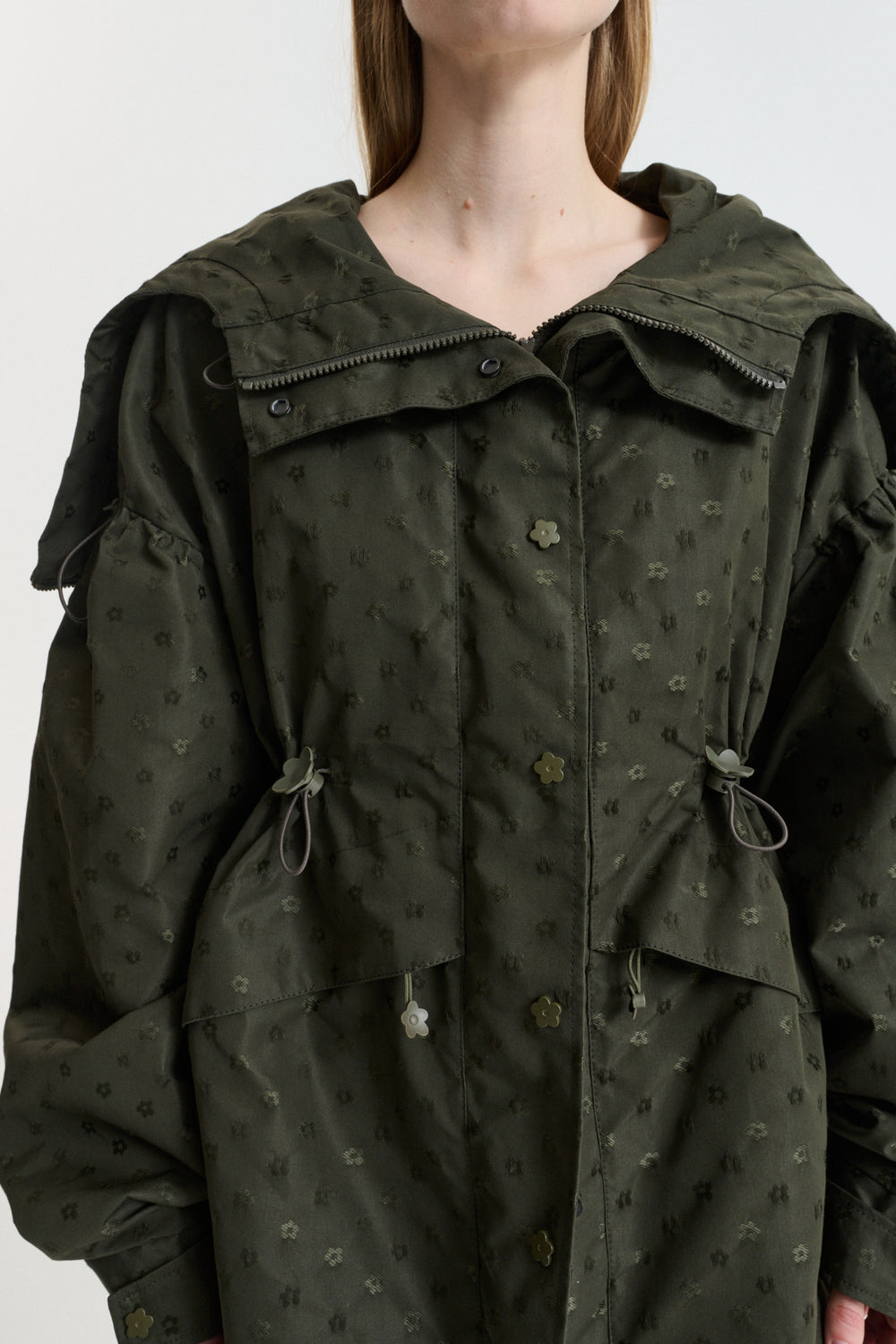 CBDENNON | JACKET IRIS JACQUARD OLIVE