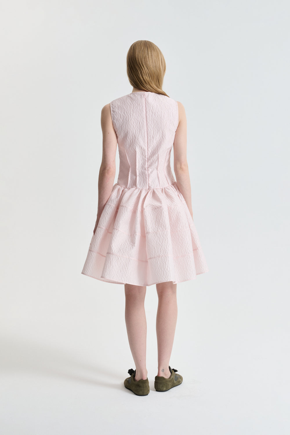 CBCLAUDIE | DRESS STRIA MATELASSÉ LIGHT PINK