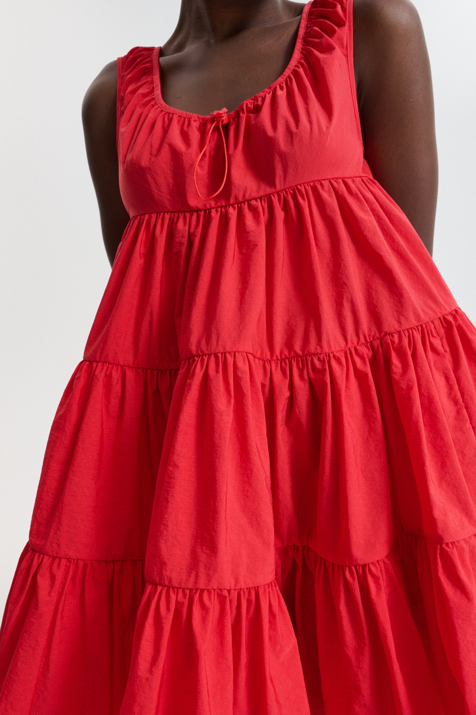 CBAINO | DRESS RECYCLED TAFFETA RED