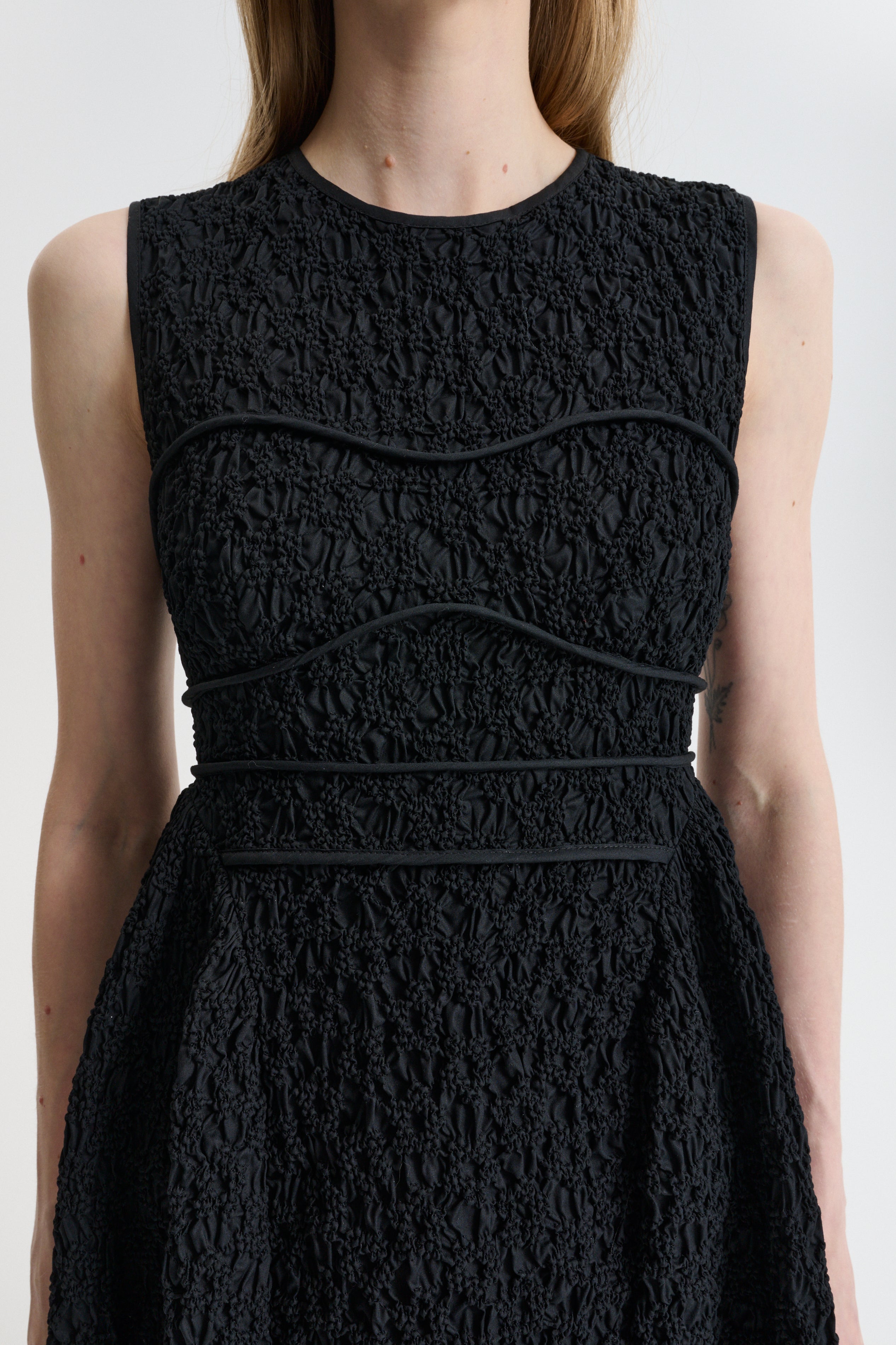 CBDORINA SUN | DRESS FLEUR COTTON SMOCK BLACK