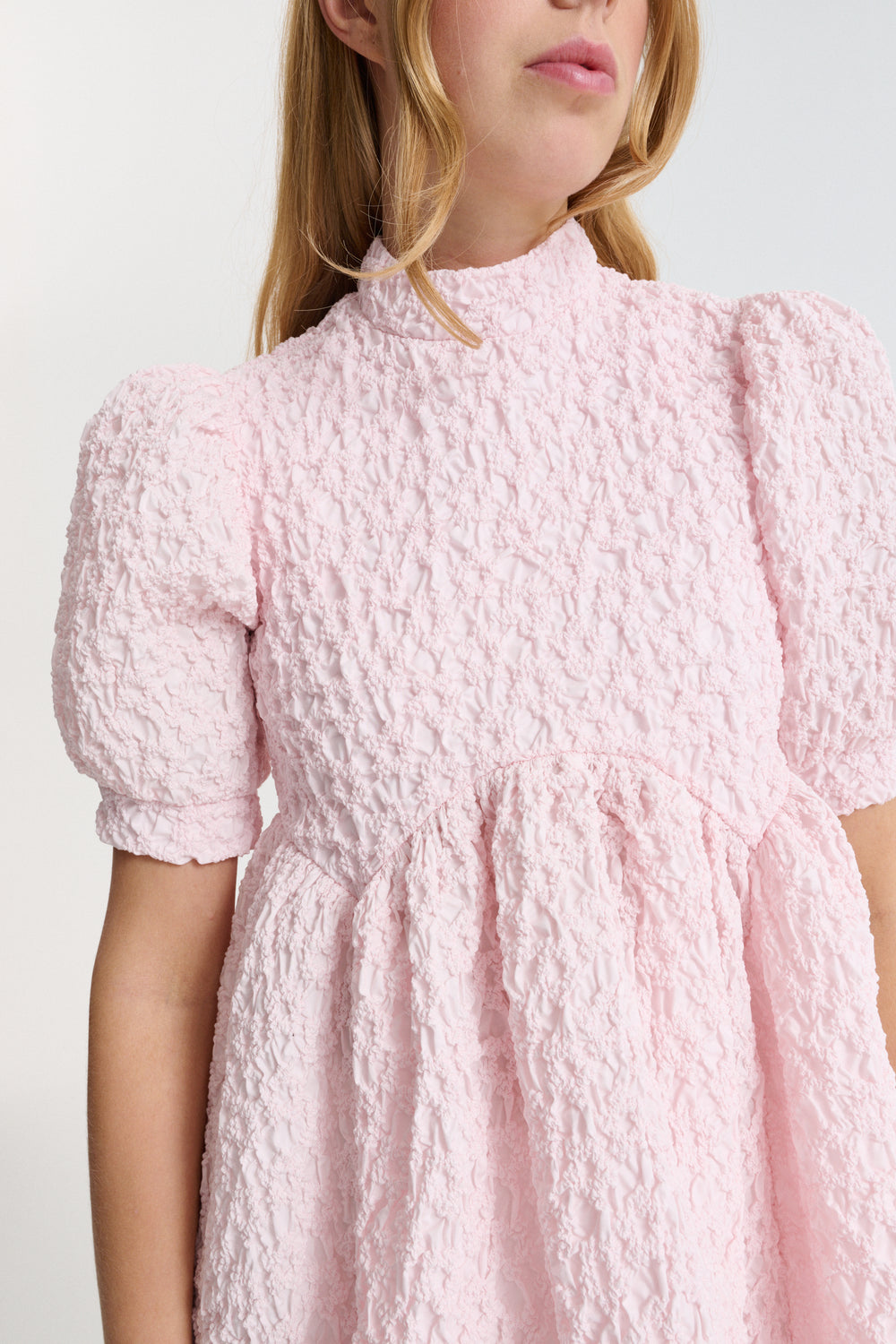 CBDUMAS | DRESS FLEUR COTTON SMOCK BLUSH PINK