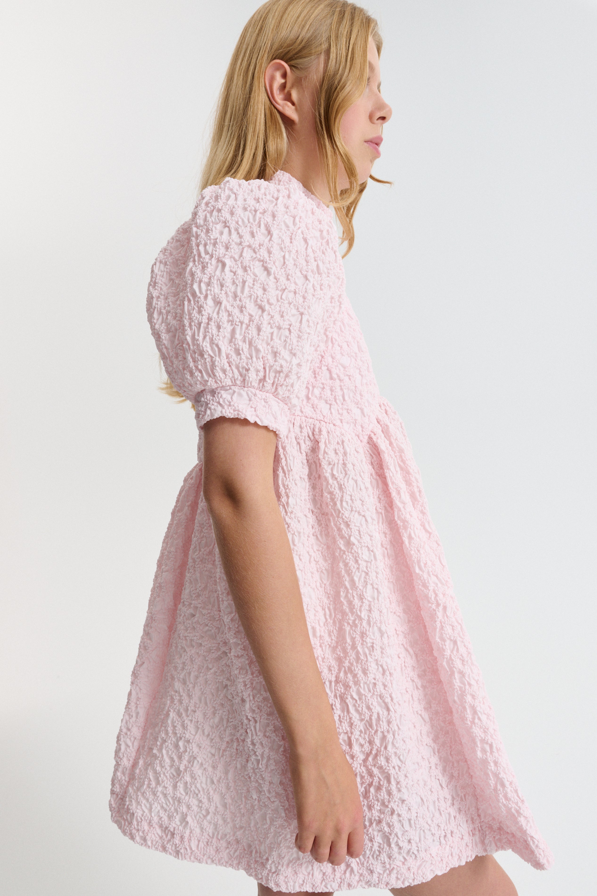 CBDUMAS | DRESS FLEUR COTTON SMOCK BLUSH PINK