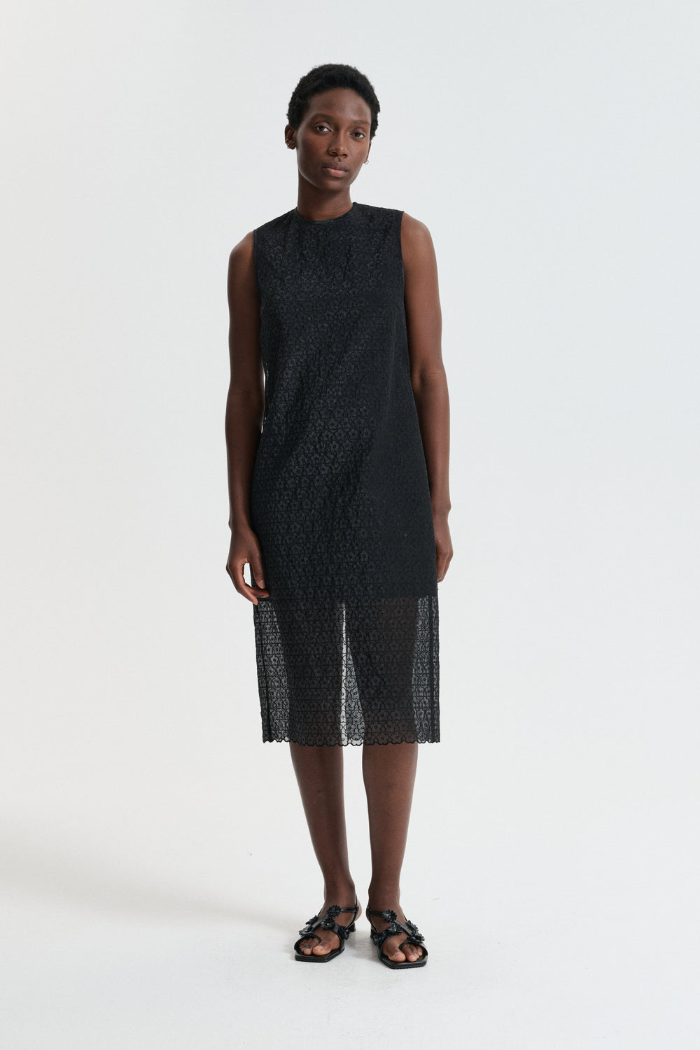 CBDEVIN | DRESS WINDFLOWER EMB BLACK