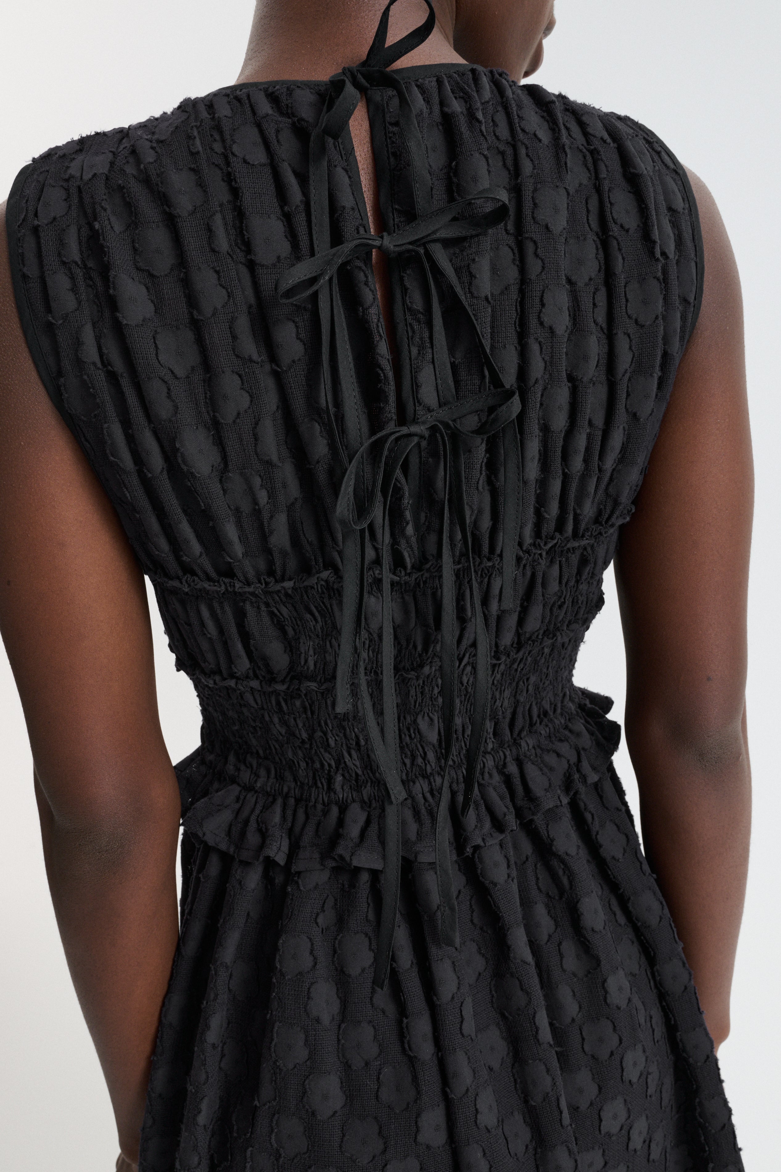 CBDINAH | DRESS FLEUR FIL-COUPÉ BLACK