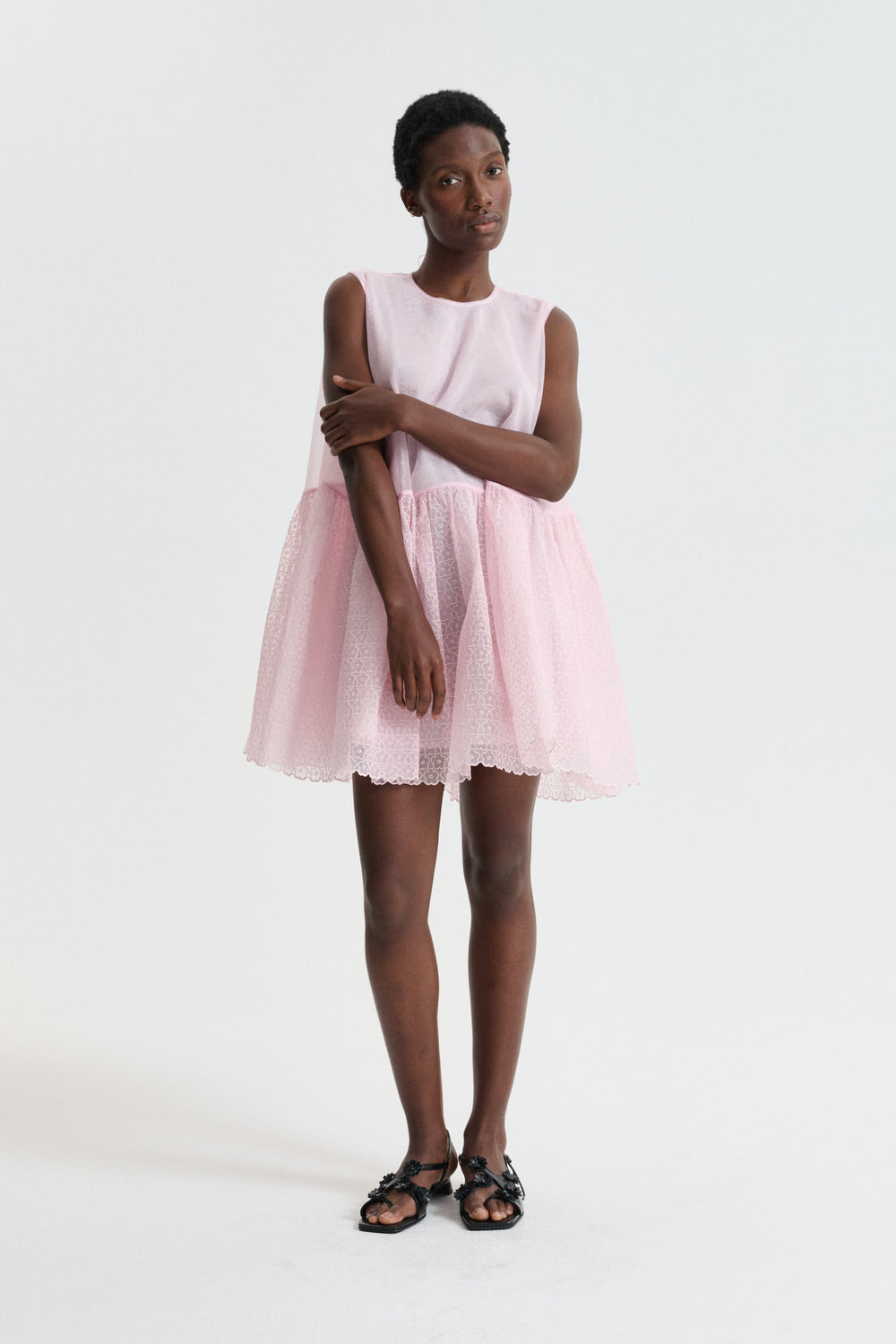 CBDAHULU | DRESS WINDFLOWER EMB BLUSH PINK