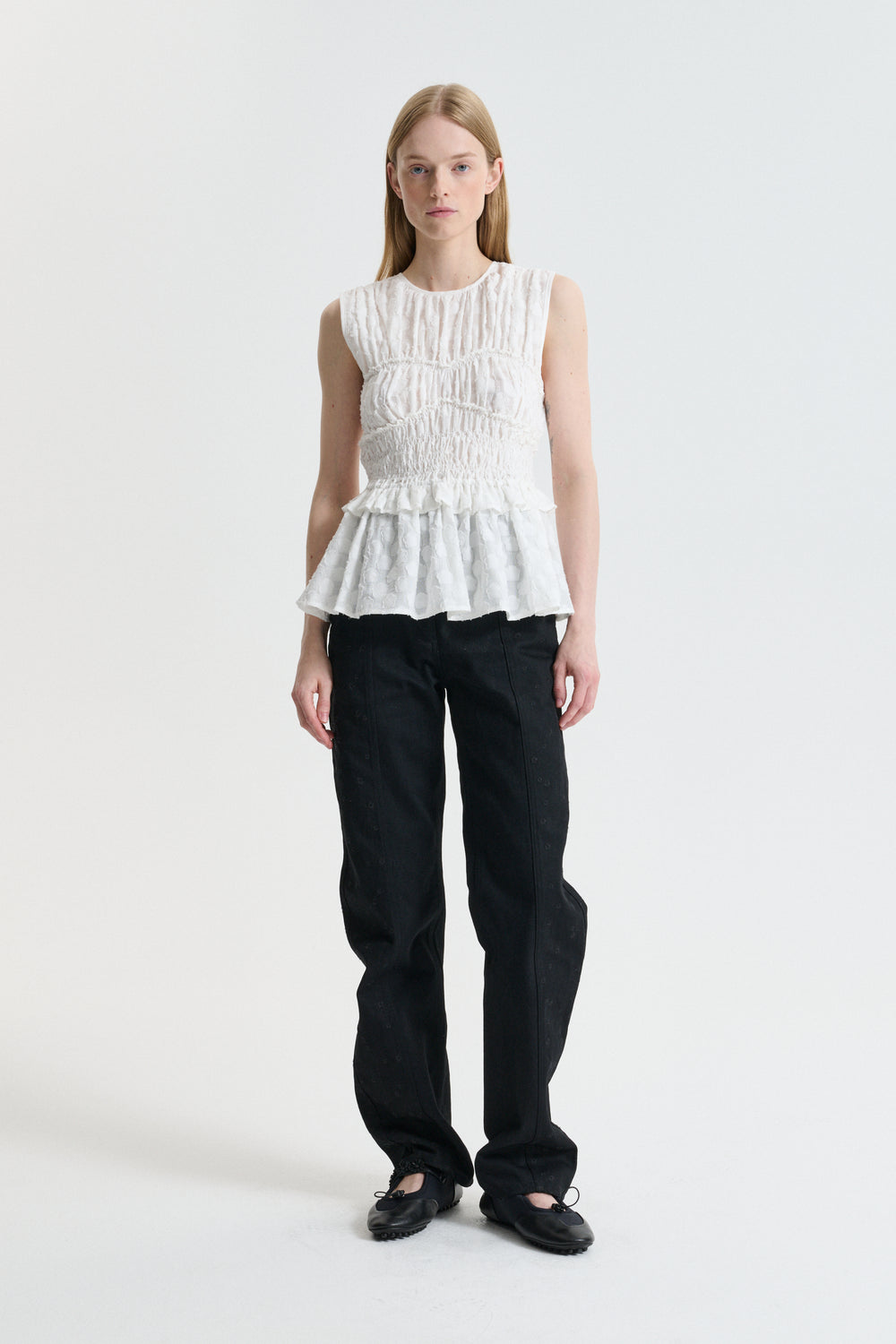 CBDUPHY | TOP FLEUR FIL-COUPÉ WHITE