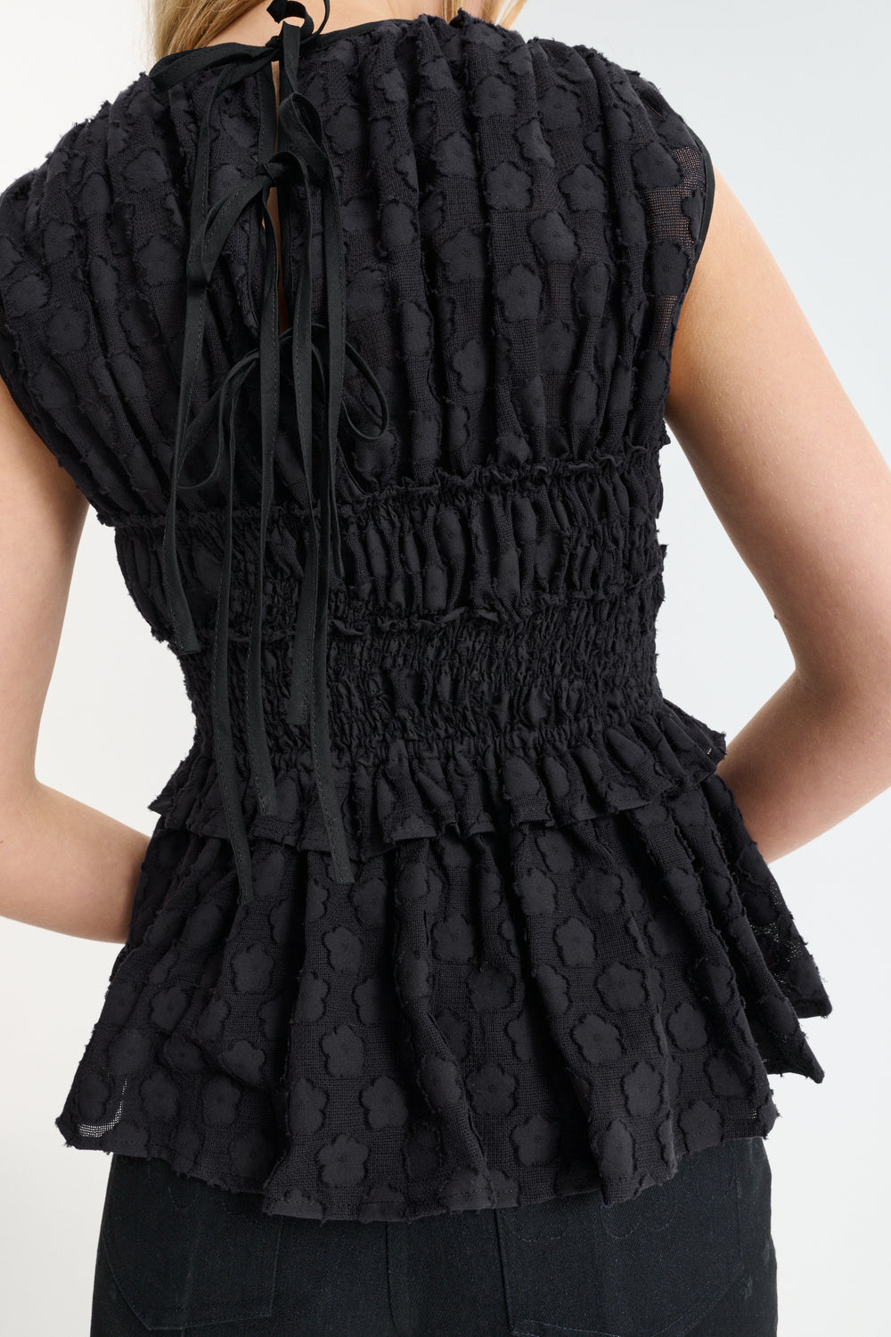 CBDUPHY | TOP FLEUR FIL-COUPÉ BLACK