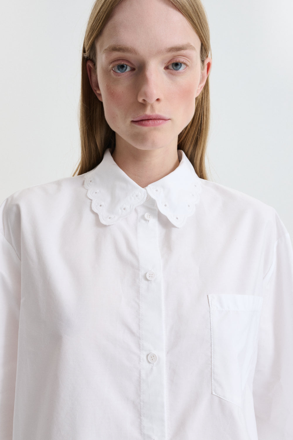 CBDRIA | SHIRT BRODERIE ANGLAISE WHITE