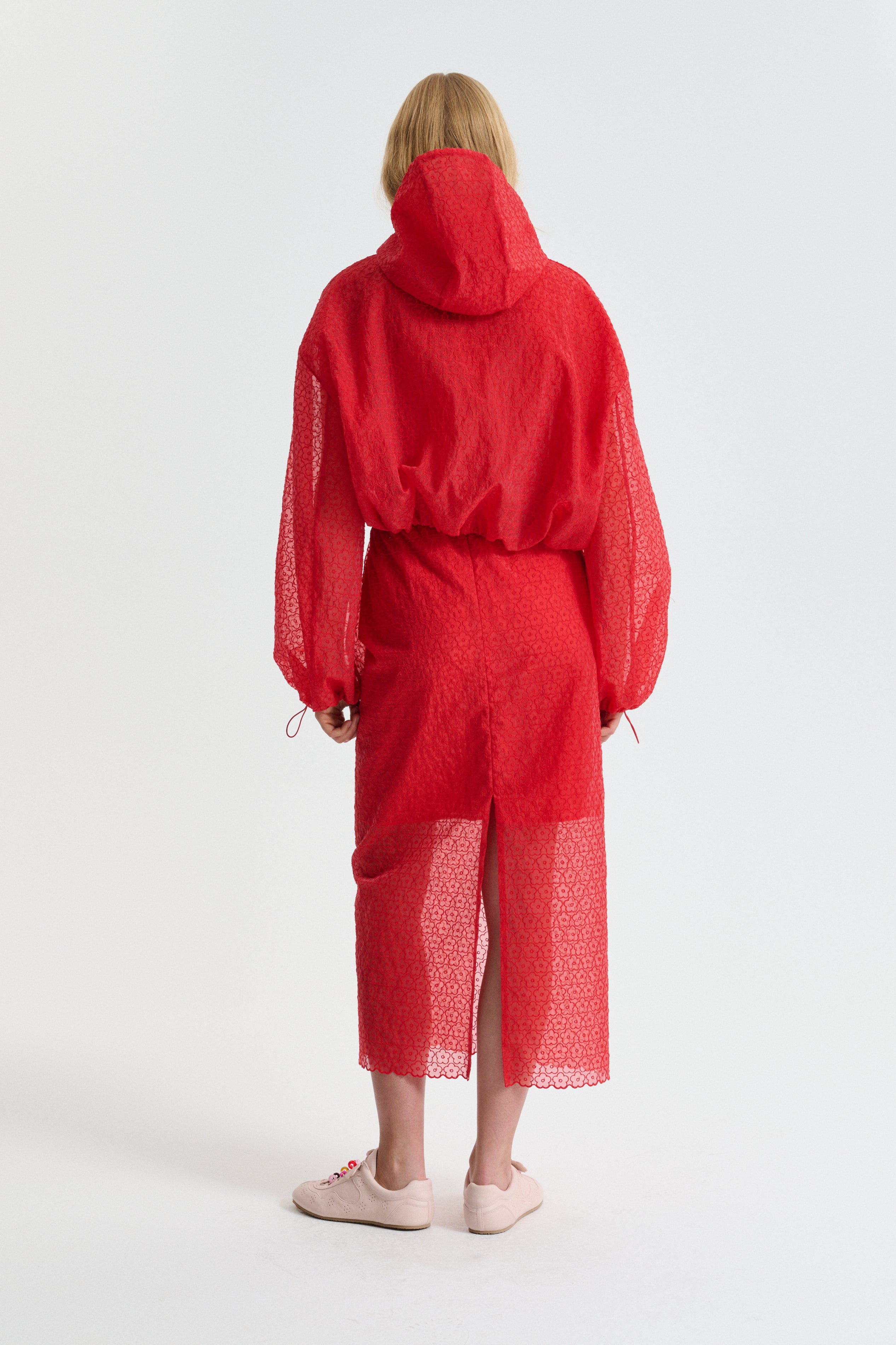 CBAISHA | BLOUSON JACKET WINDFLOWER EMB RED