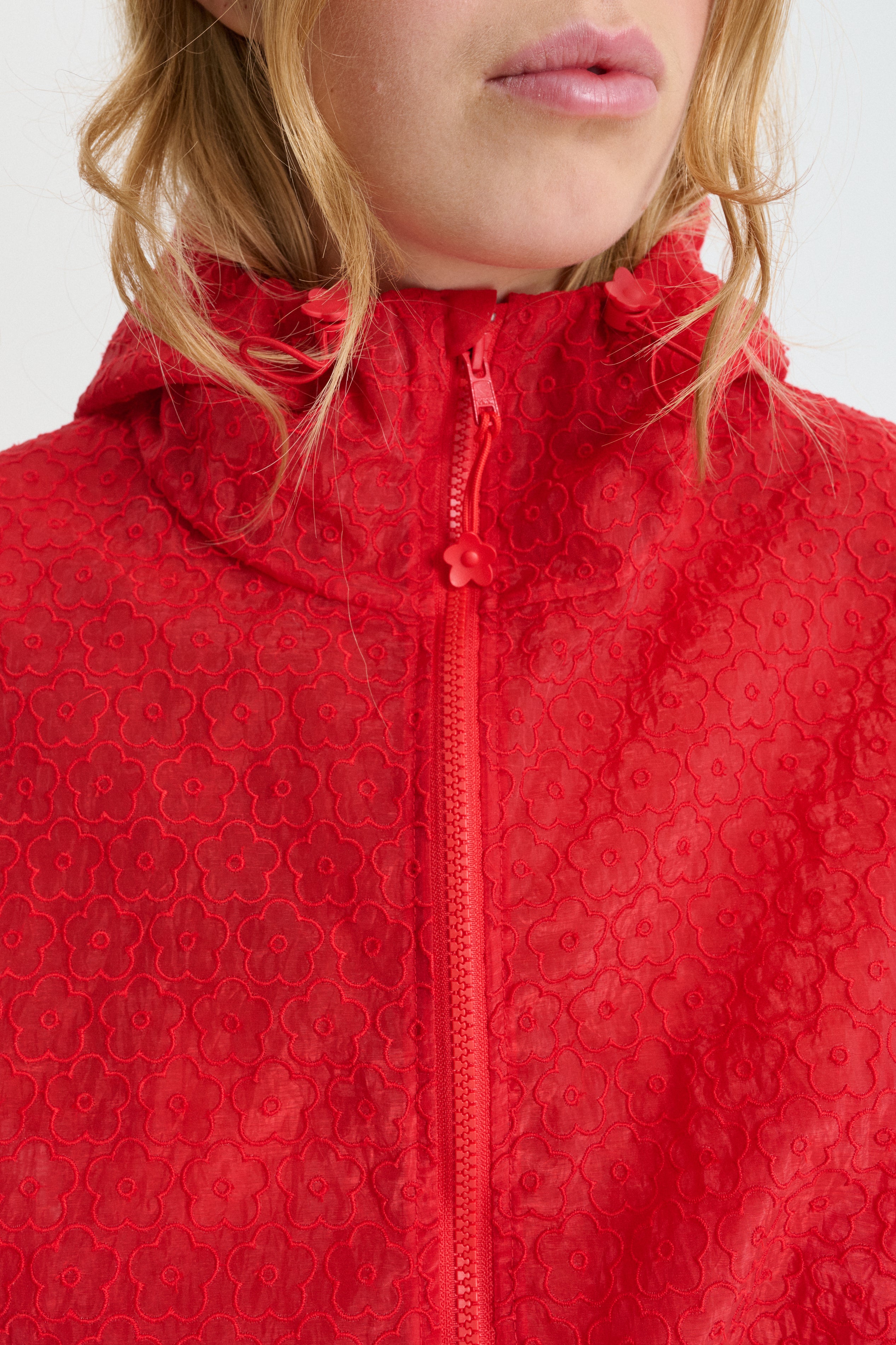 CBAISHA | BLOUSON JACKET WINDFLOWER EMB RED