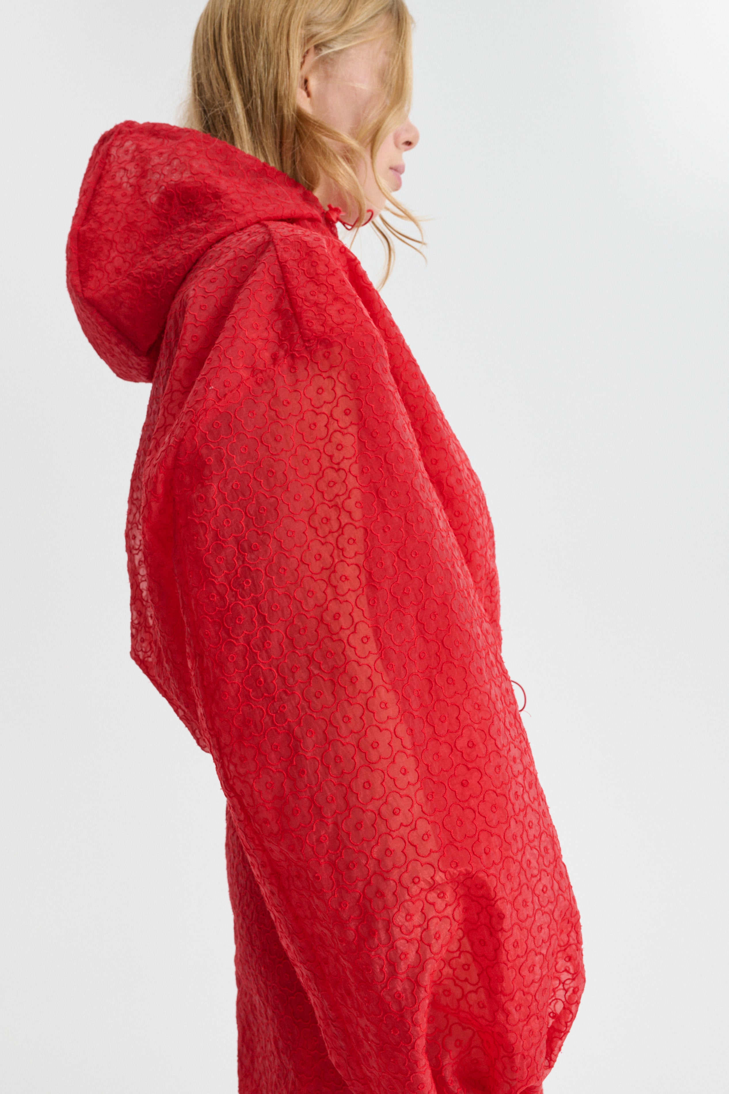 CBAISHA | BLOUSON JACKET WINDFLOWER EMB RED