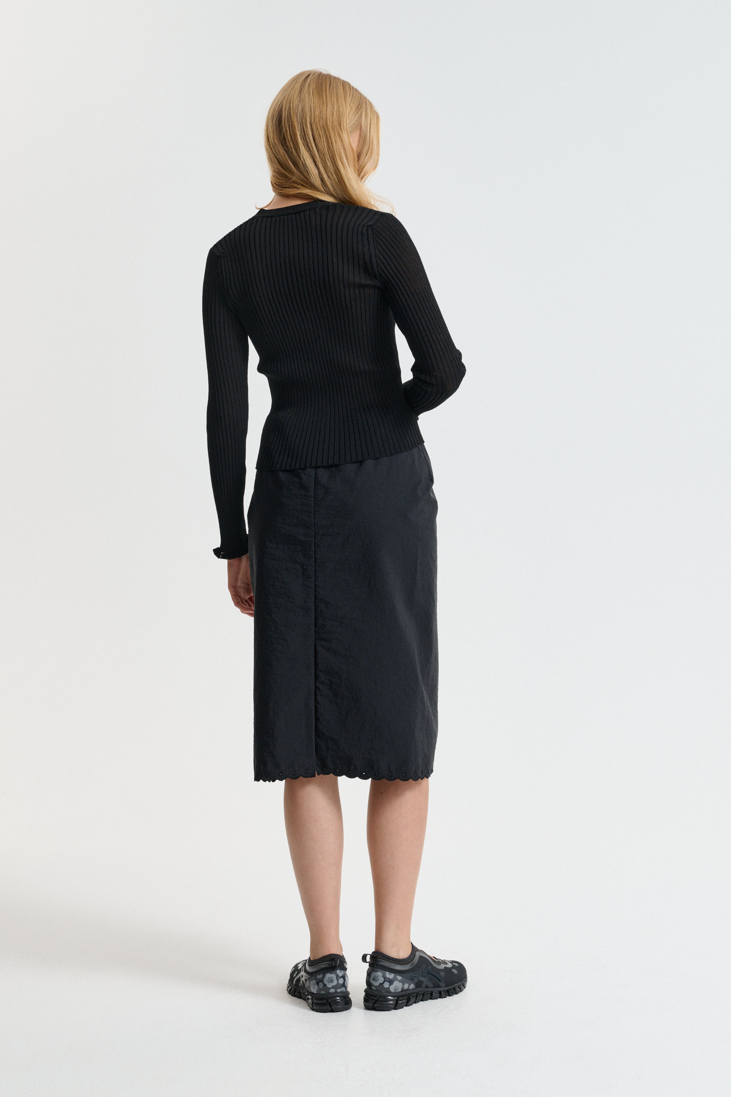 CBBRIA | SKIRT EMBROIDERED TAFFETA BLACK