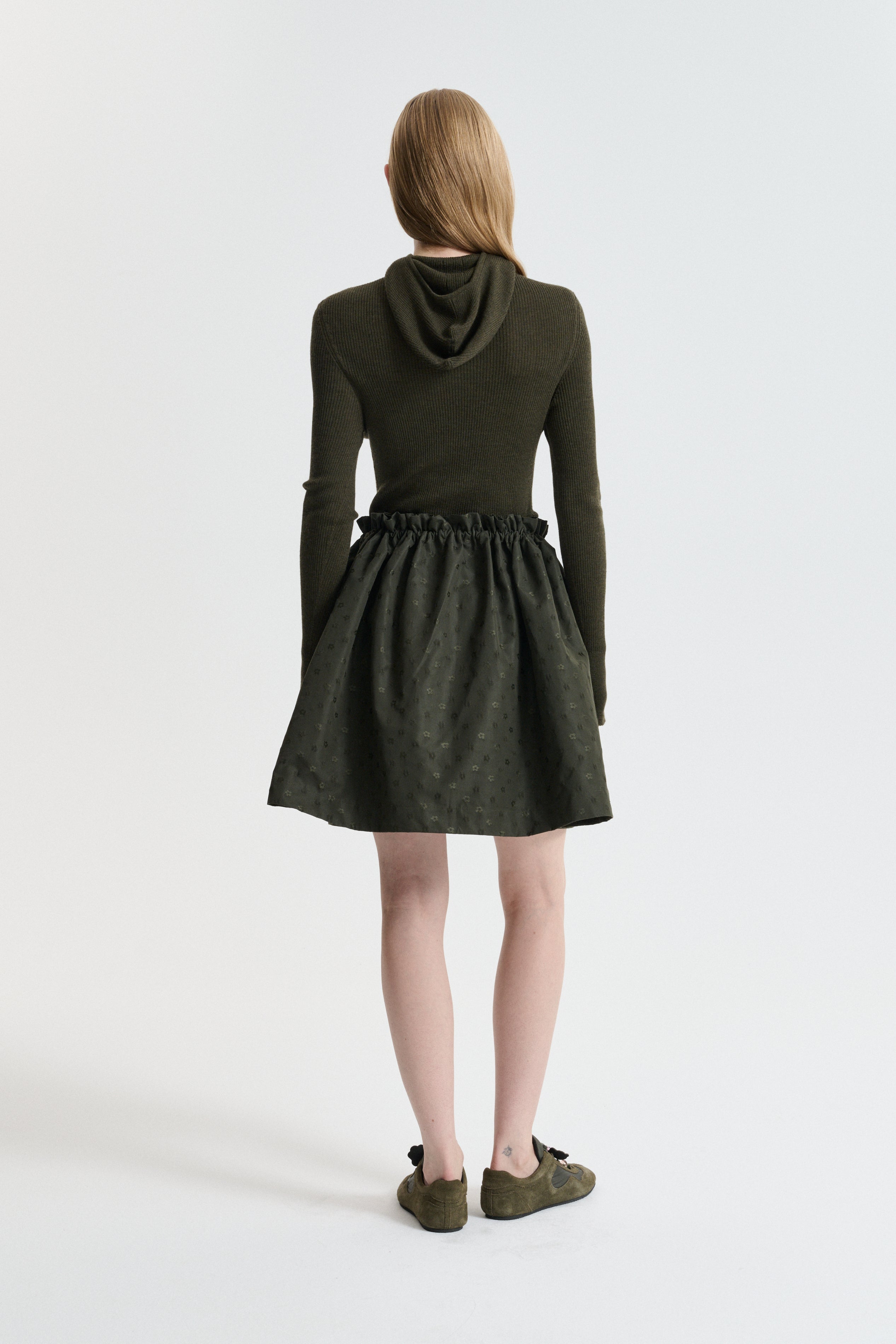 CBDELINA | SKIRT IRIS JACQUARD OLIVE – Cecilie Bahnsen