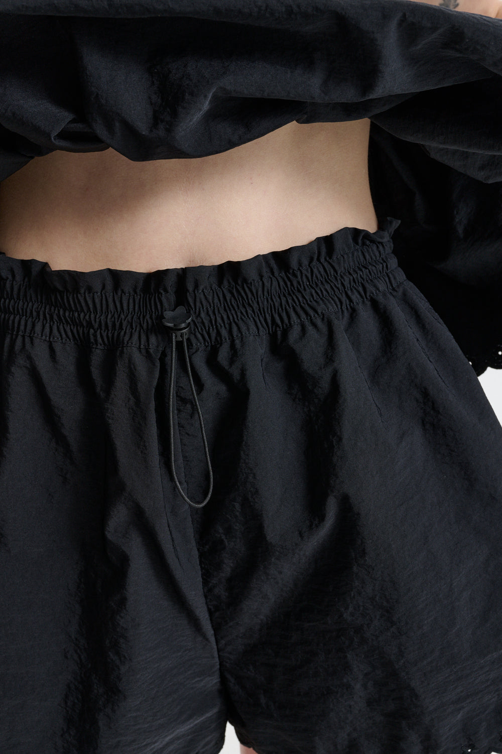 CBBLOSSOM | SHORTS EMBROIDERED TAFFETA BLACK