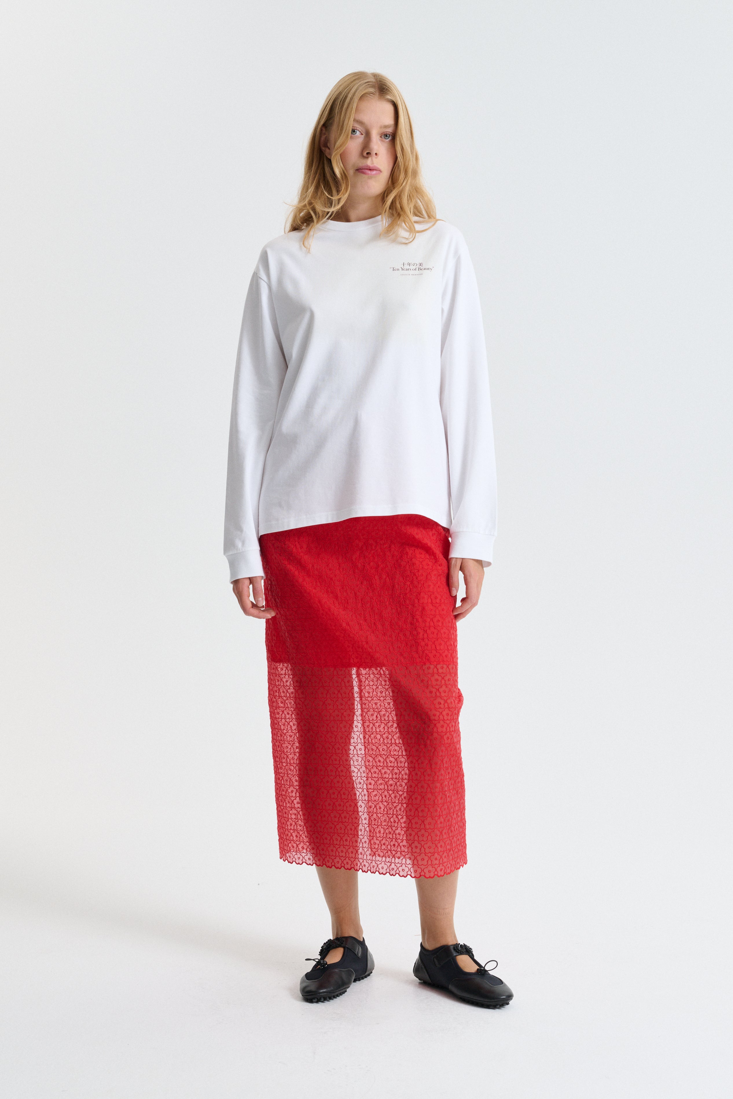 CBLILY | T-SHIRT PRINTED JERSEY WHITE / RED