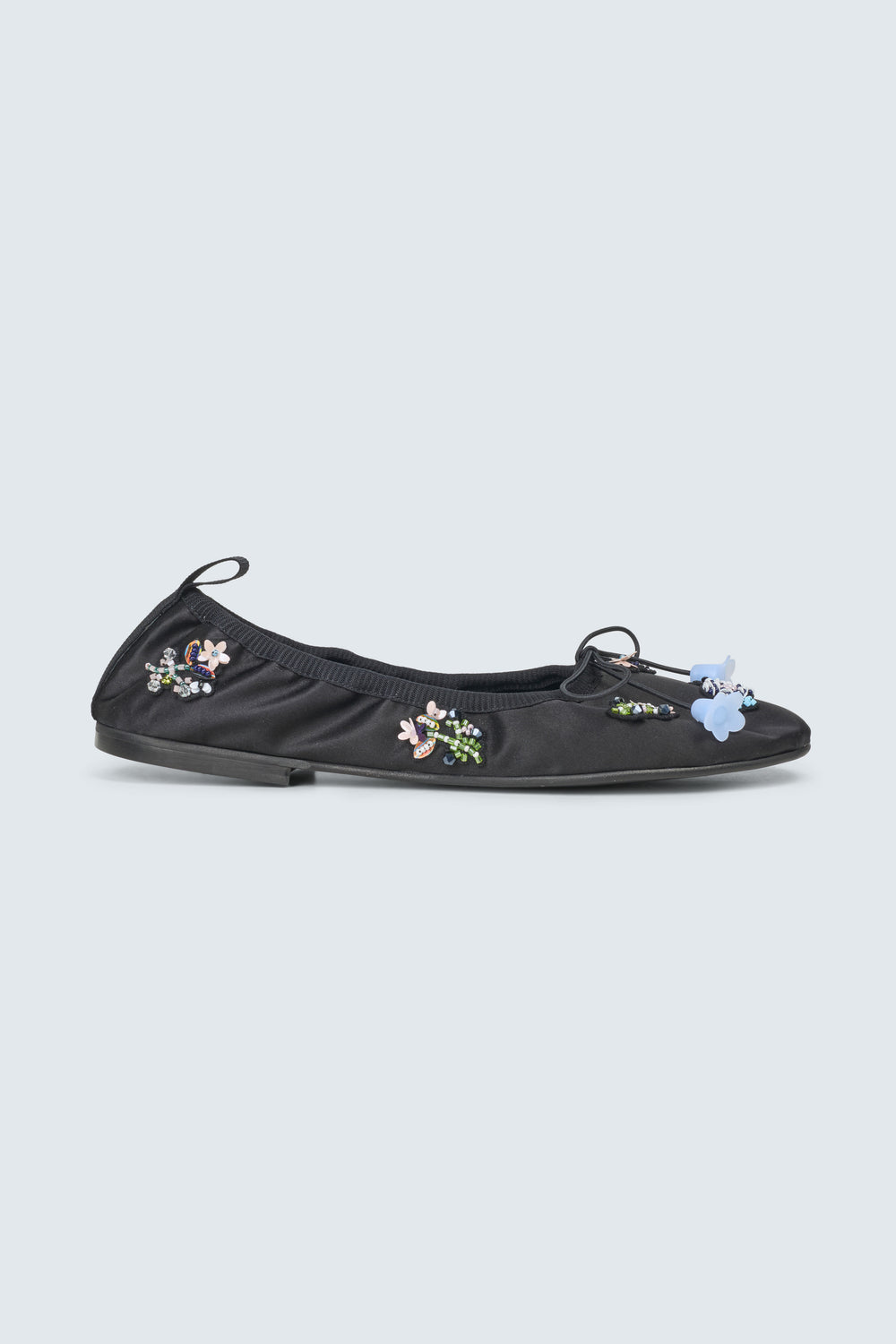 CBGRIELLE | BALLERINA BEADED SATIN BLACK