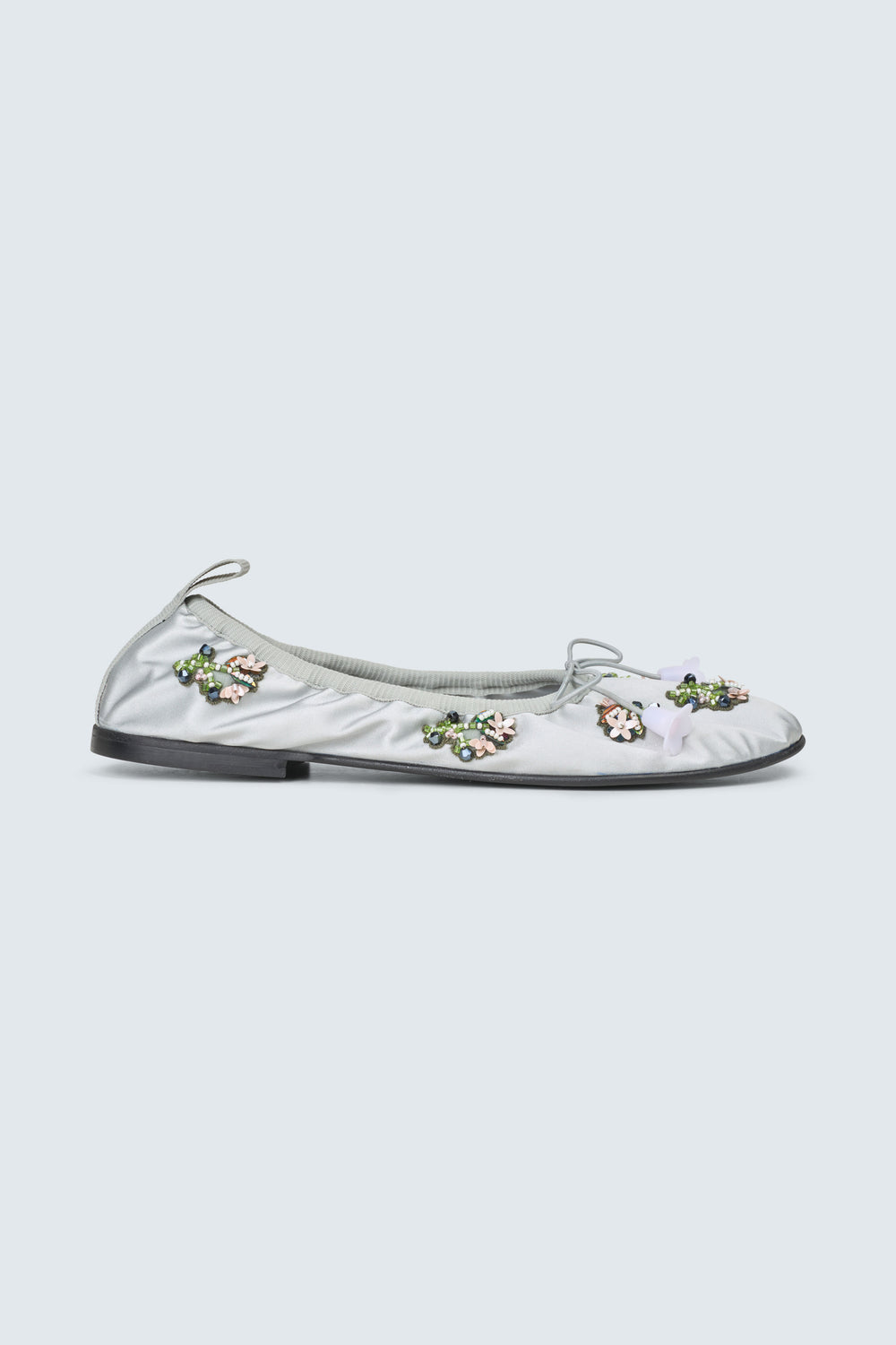 CBGRIELLE | BALLERINA BEADED SATIN SILVER GREY