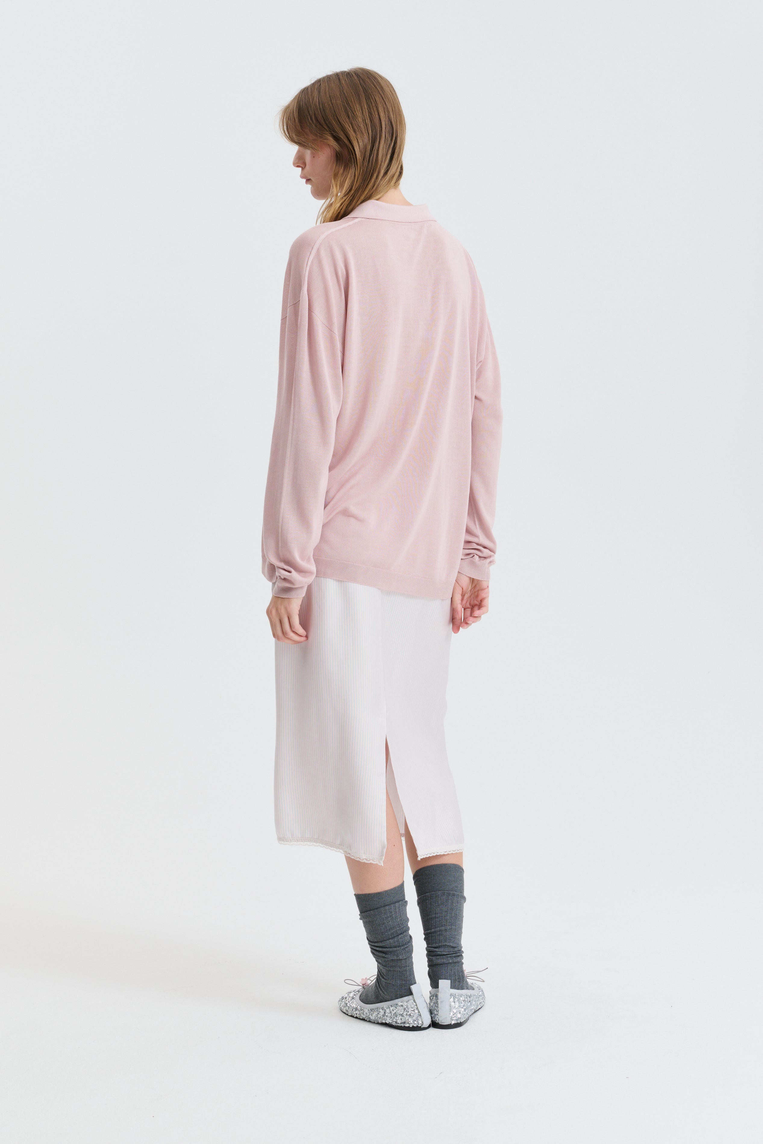 CBGAELLE | PULLOVER DAINTY SILK KNIT LIGHT PINK