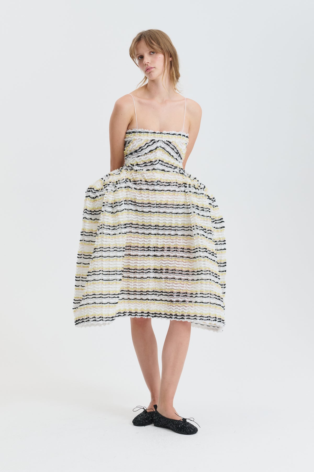 CBGIGI | DRESS STRIPED FIL-COUPÉ WHITE MULTI
