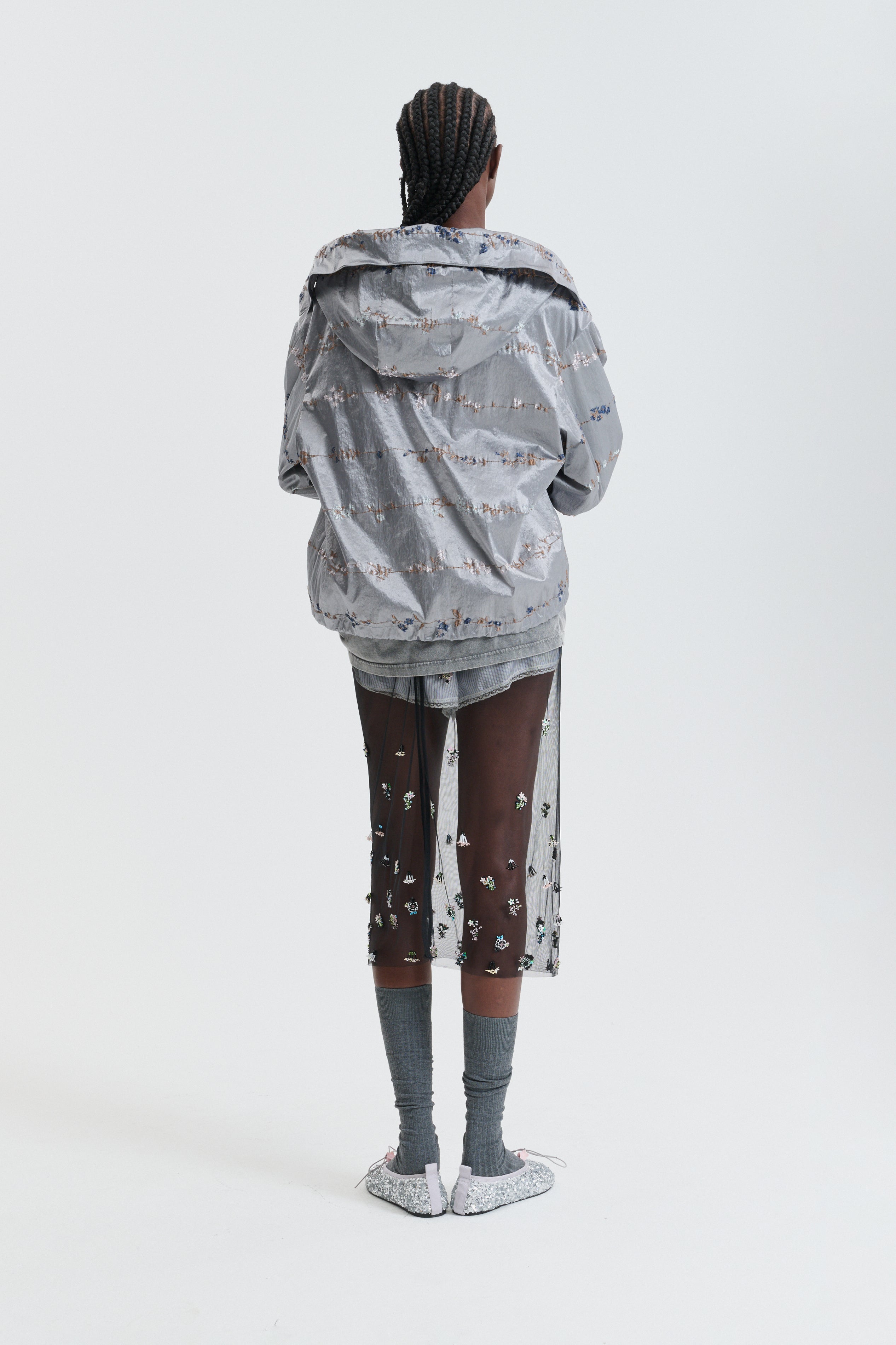 CBGERTIE | JACKET DAINTY JACQUARD GREY MULTI