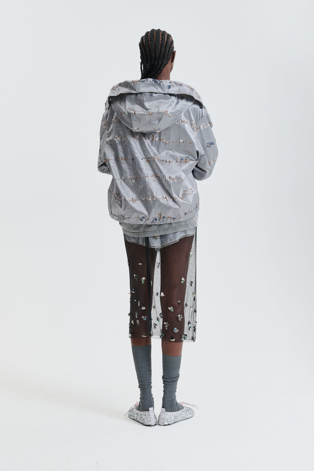CBGERTIE | JACKET DAINTY JACQUARD GREY MULTI
