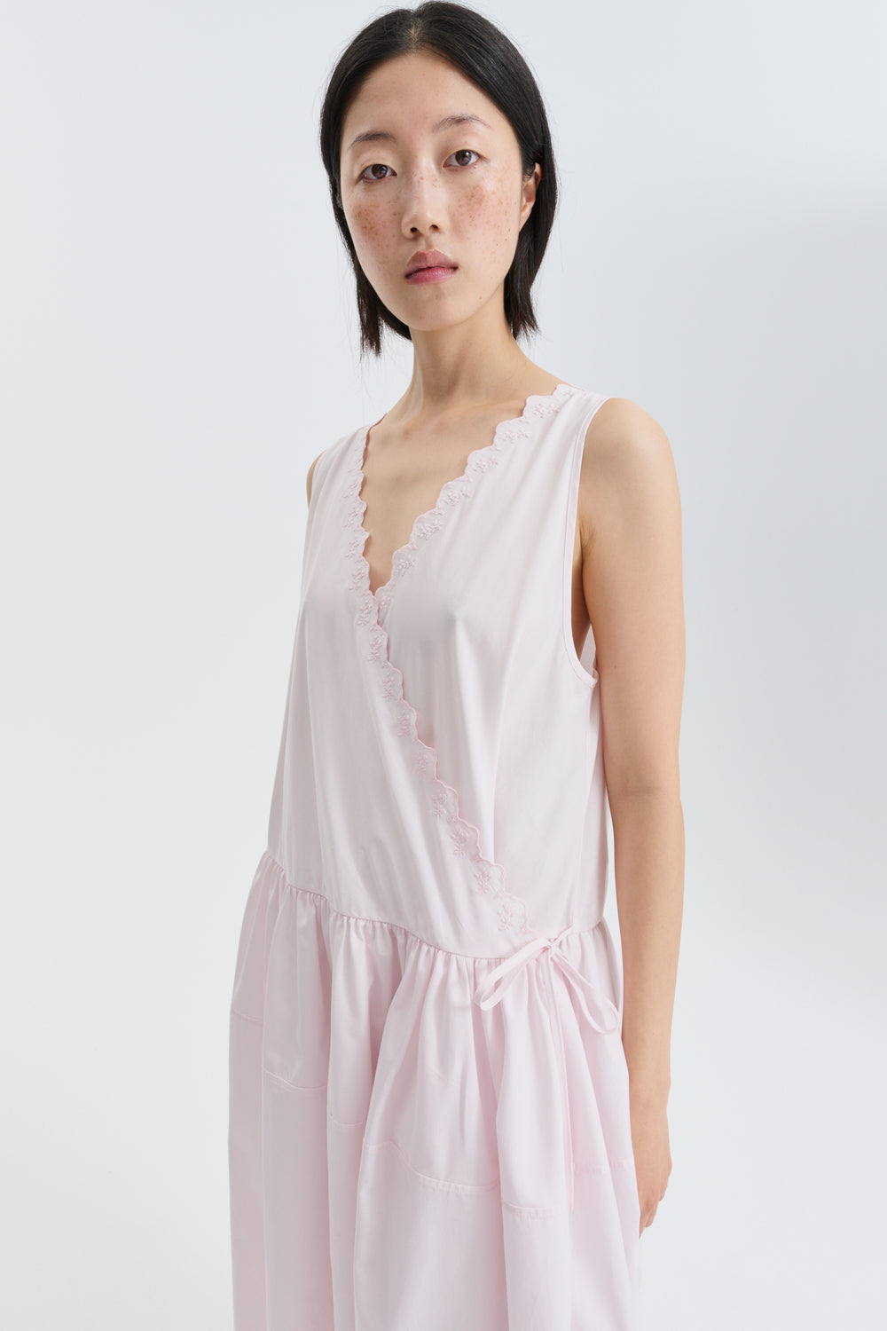 CBGENNY | DRESS EMBROIDERED COTTON LIGHT PINK