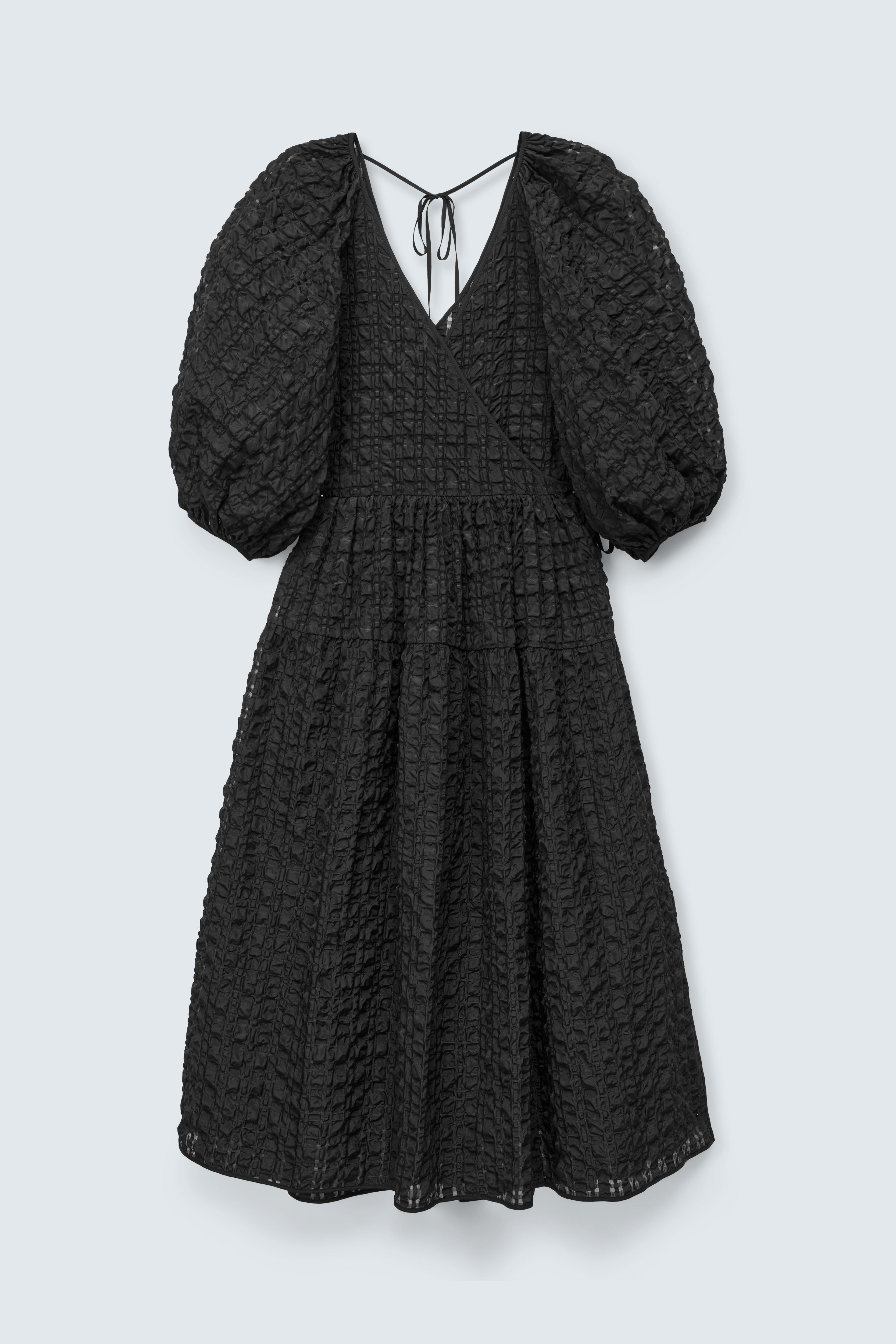 CBREGITZE | DRESS CHECK SEERSUCKER BLACK