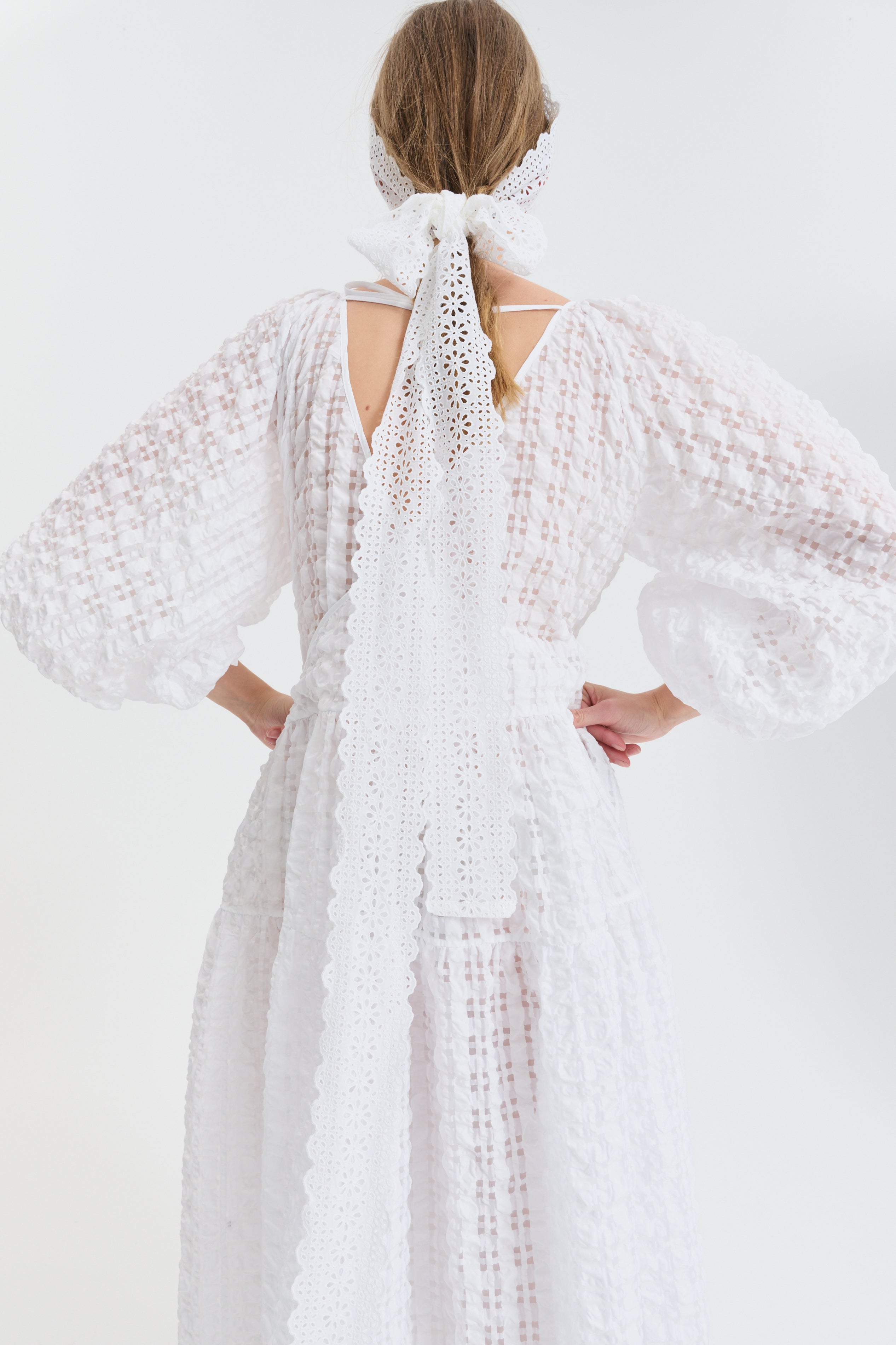 CBREGITZE | DRESS CHECK SEERSUCKER WHITE