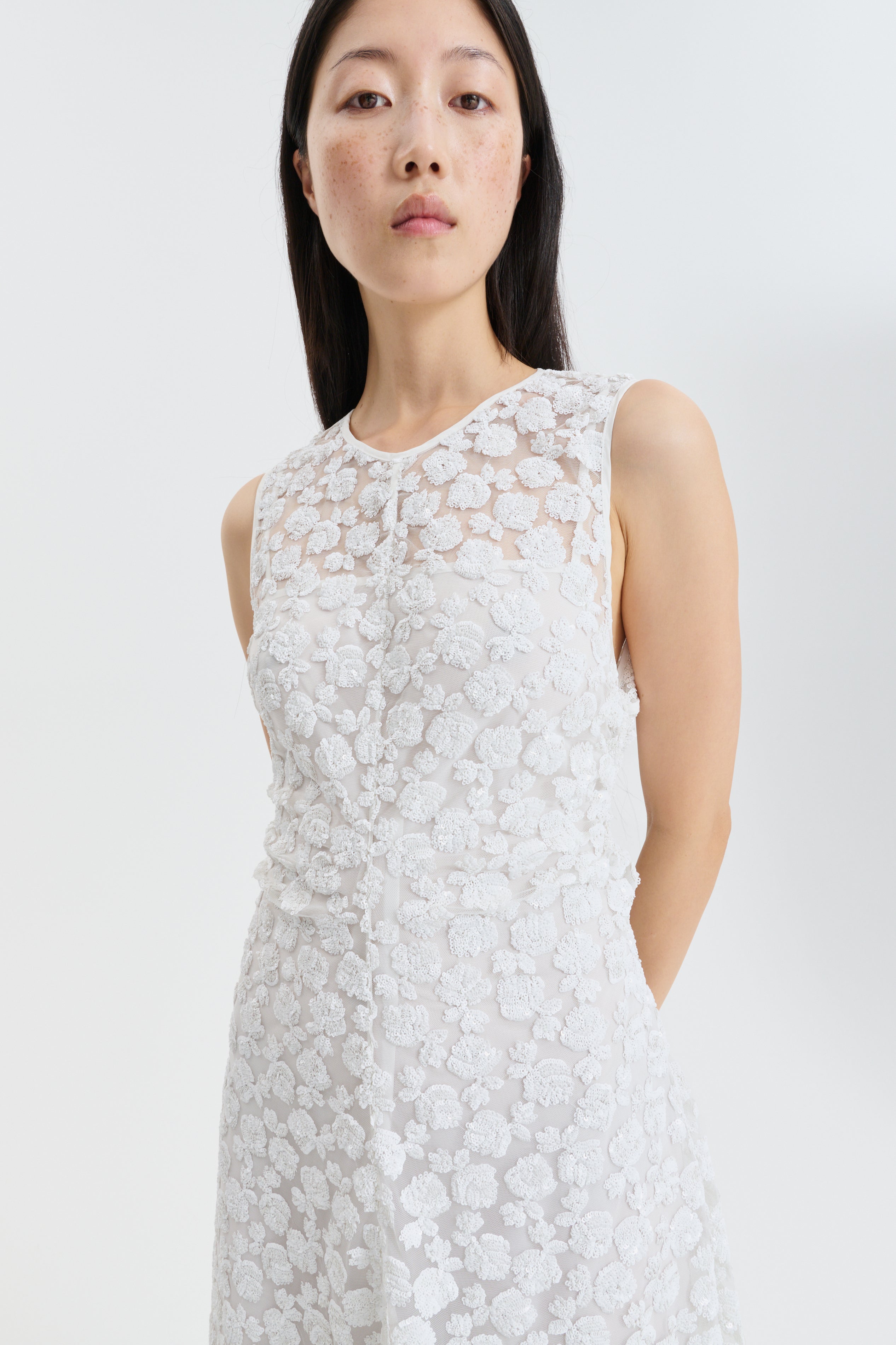CBGAIA | GOWN LETITIA SEQUINS WHITE
