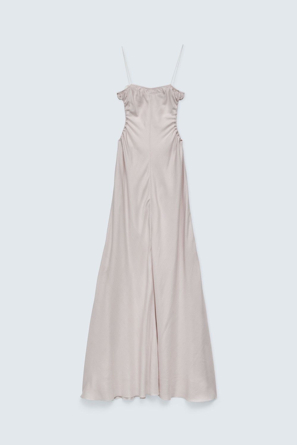 CBGODETIA | GOWN STRIPED SILK TWILL LIGHT PINK