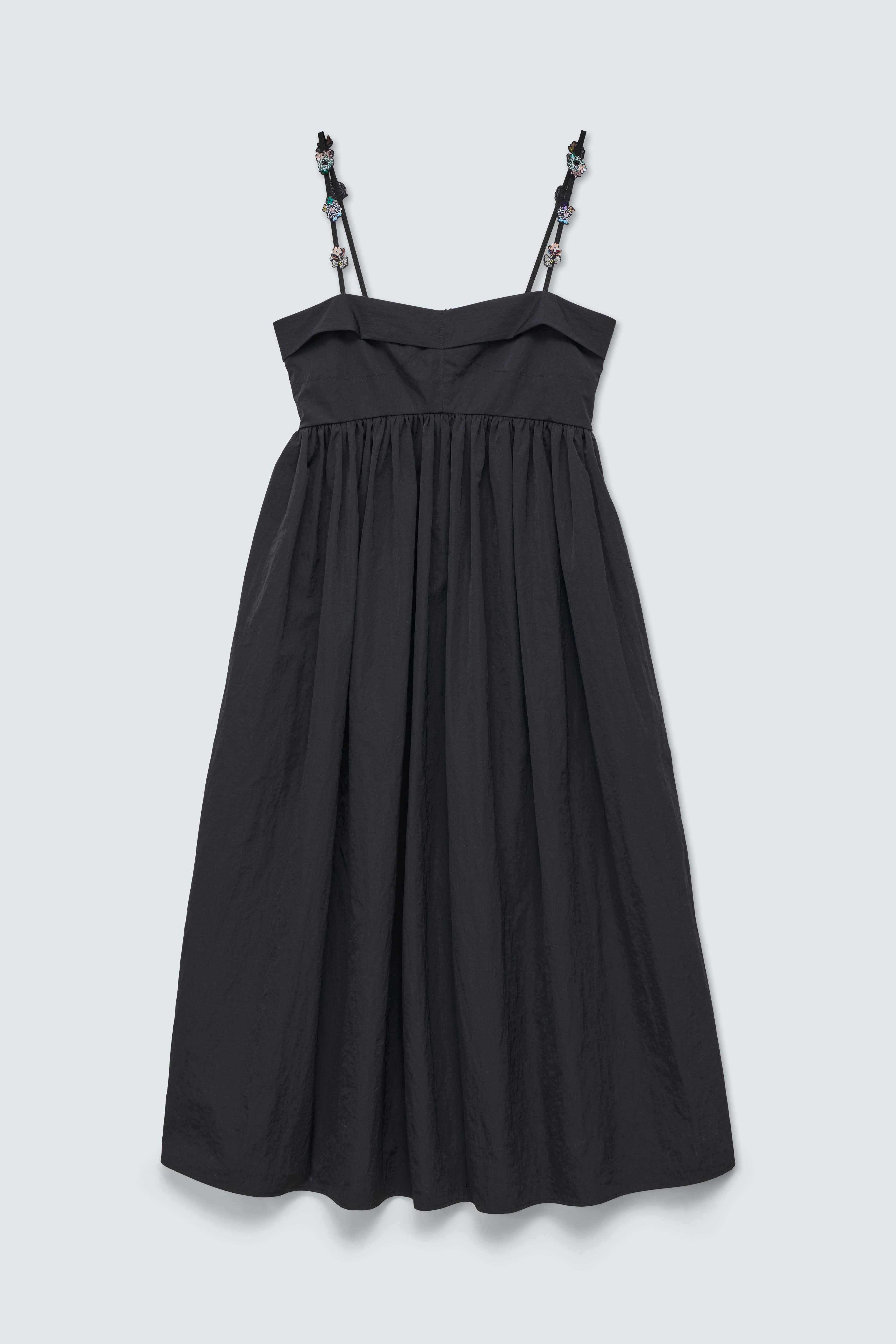 CBGARDENIA | DRESS RECYCLED TAFFETA BLACK