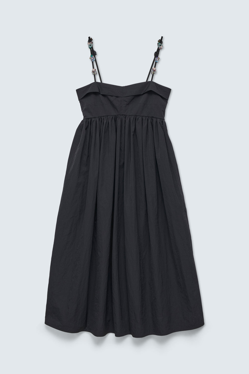 CBGARDENIA | DRESS RECYCLED TAFFETA BLACK