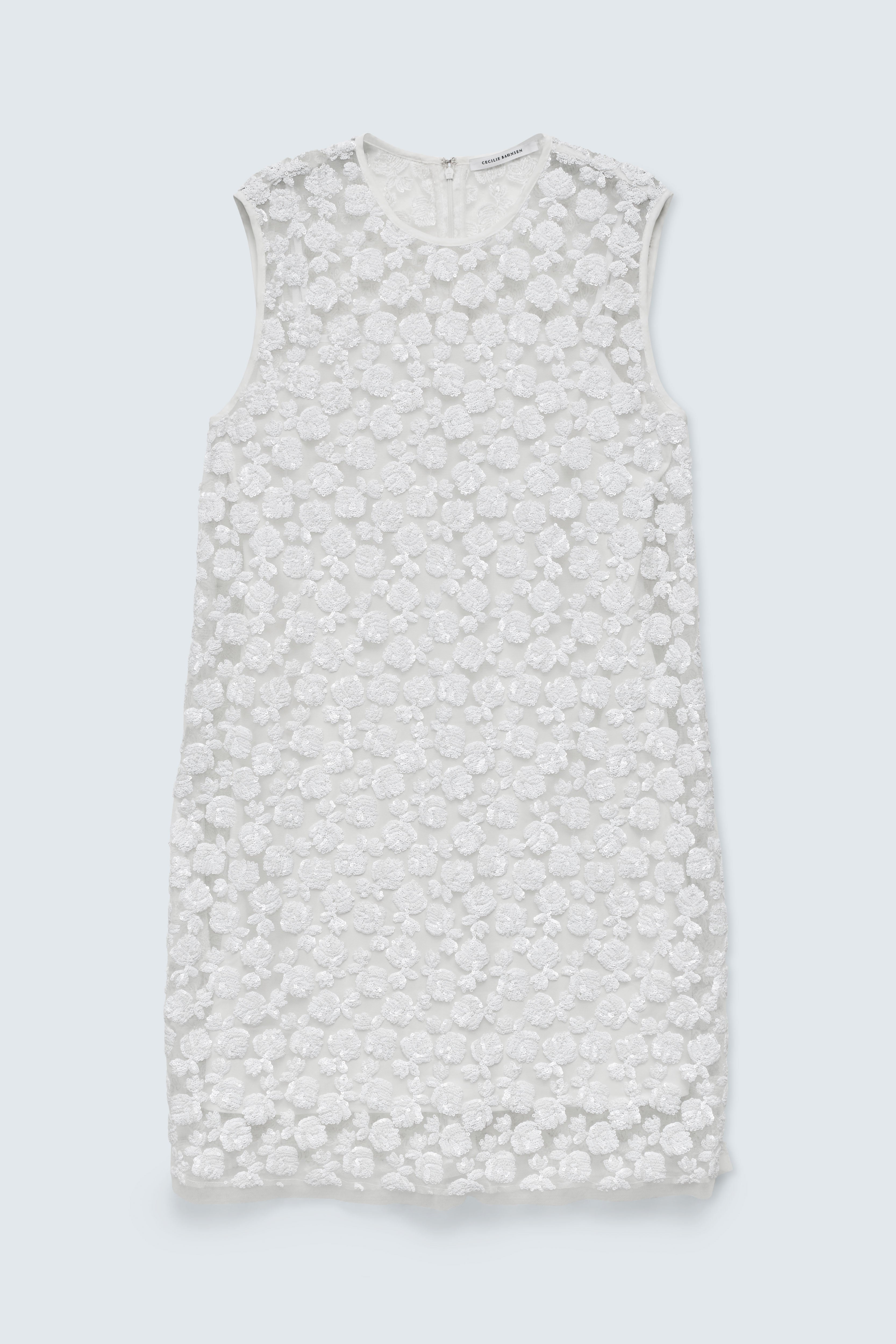 CBGRAYE | DRESS LETITIA SEQUINS WHITE