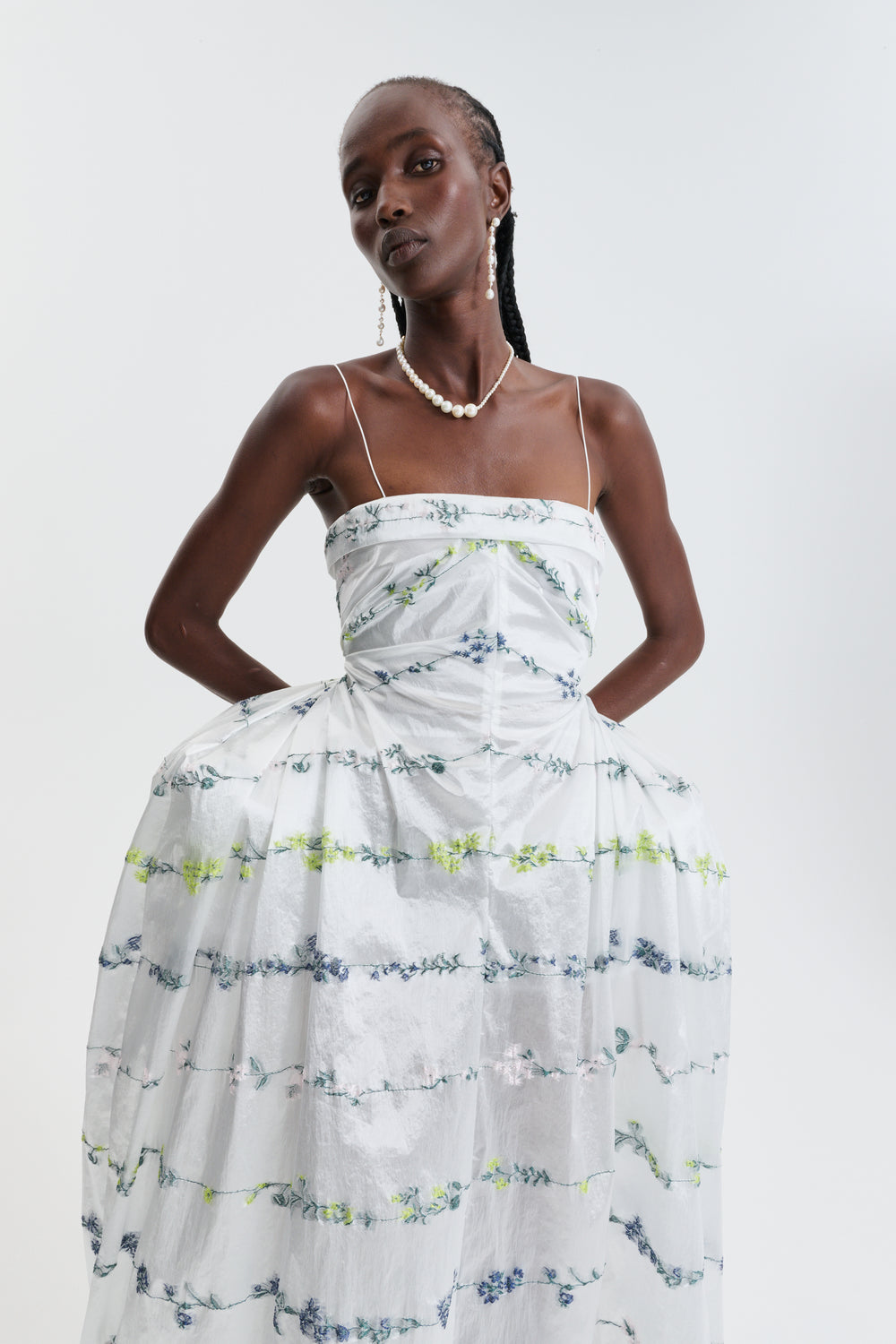 CBGRACIELA | GOWN DAINTY JACQUARD WHITE MULTI