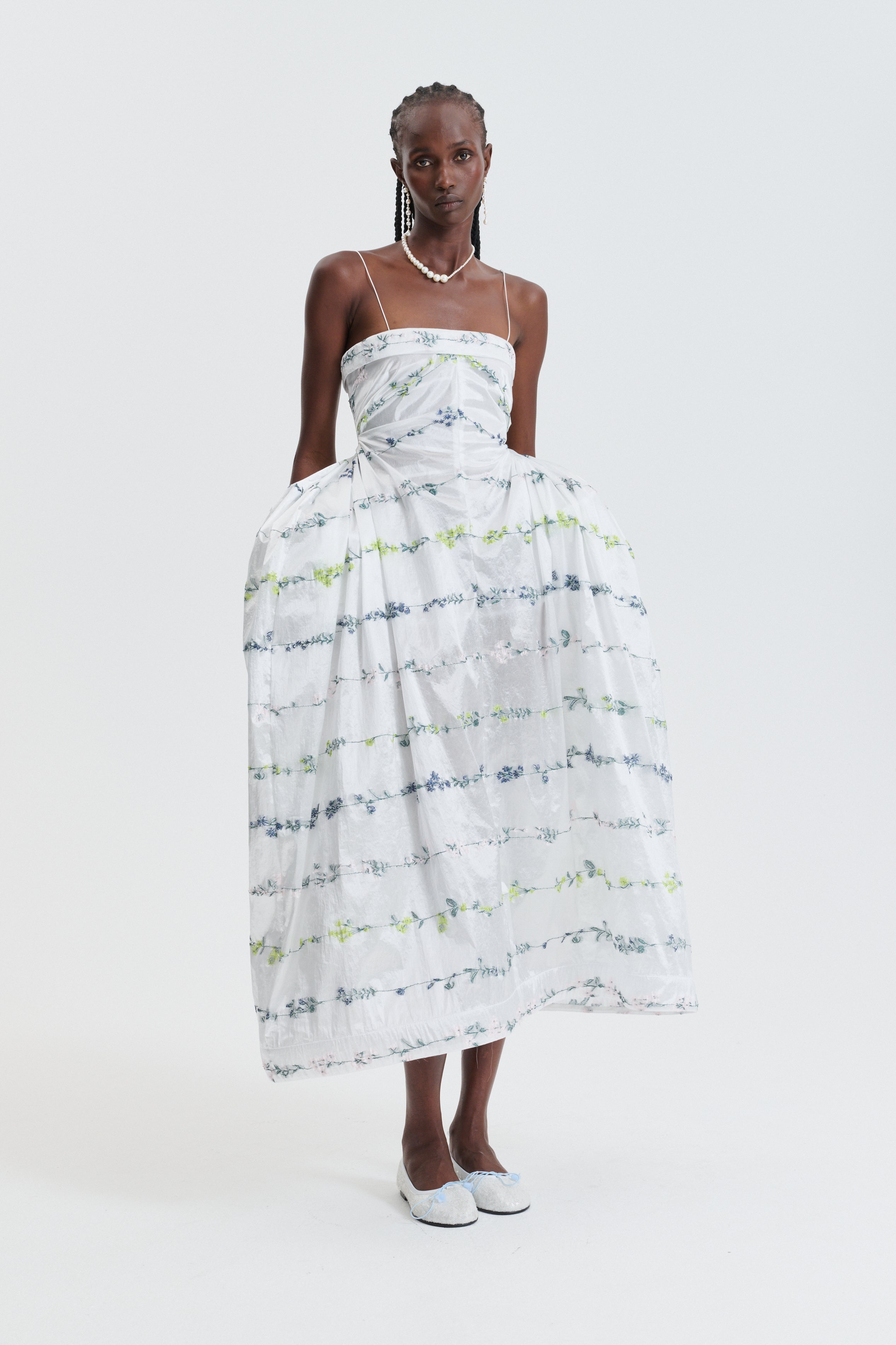 CBGRACIELA | GOWN DAINTY JACQUARD WHITE MULTI