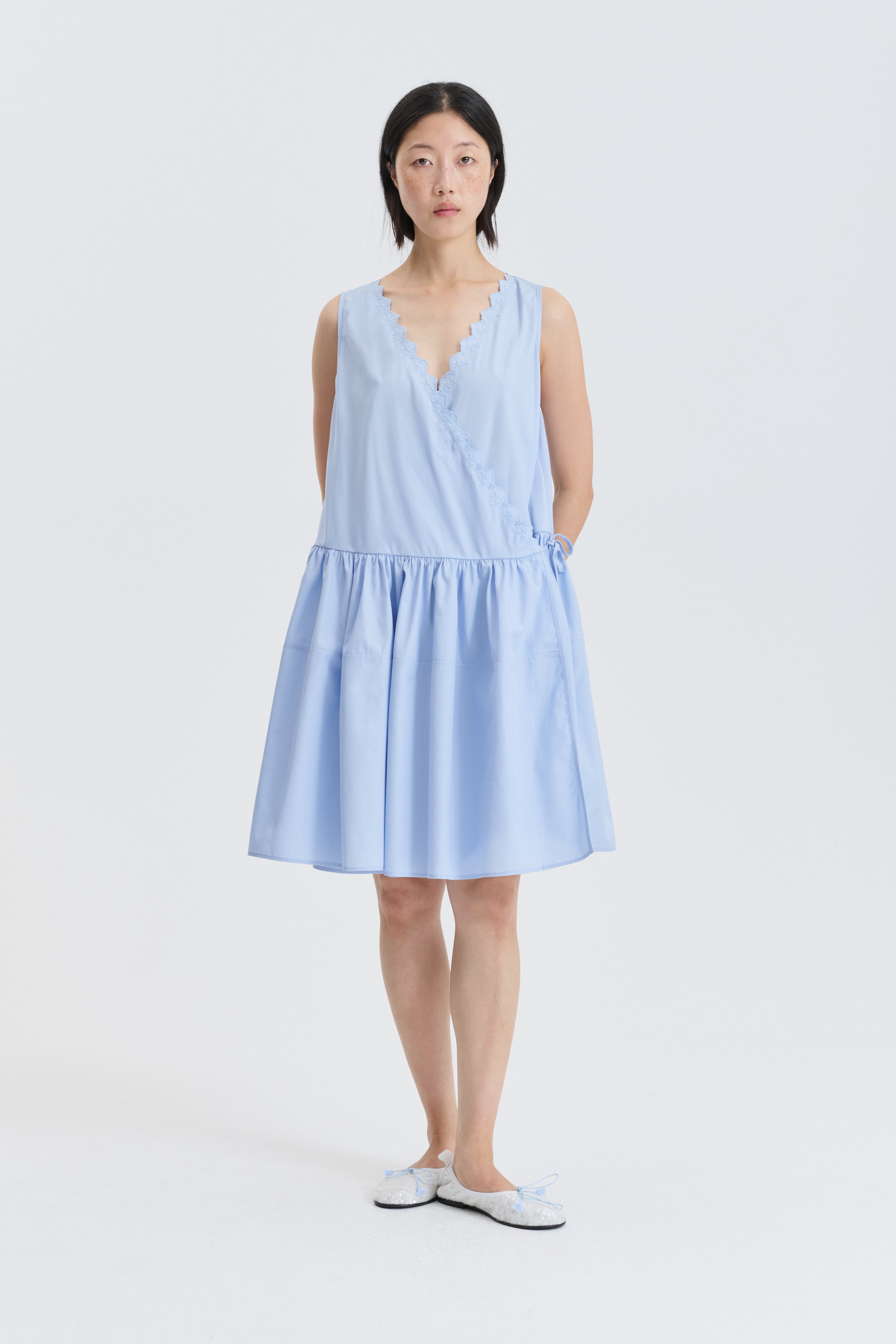 CBGEN | DRESS EMBROIDERED COTTON LIGHT BLUE