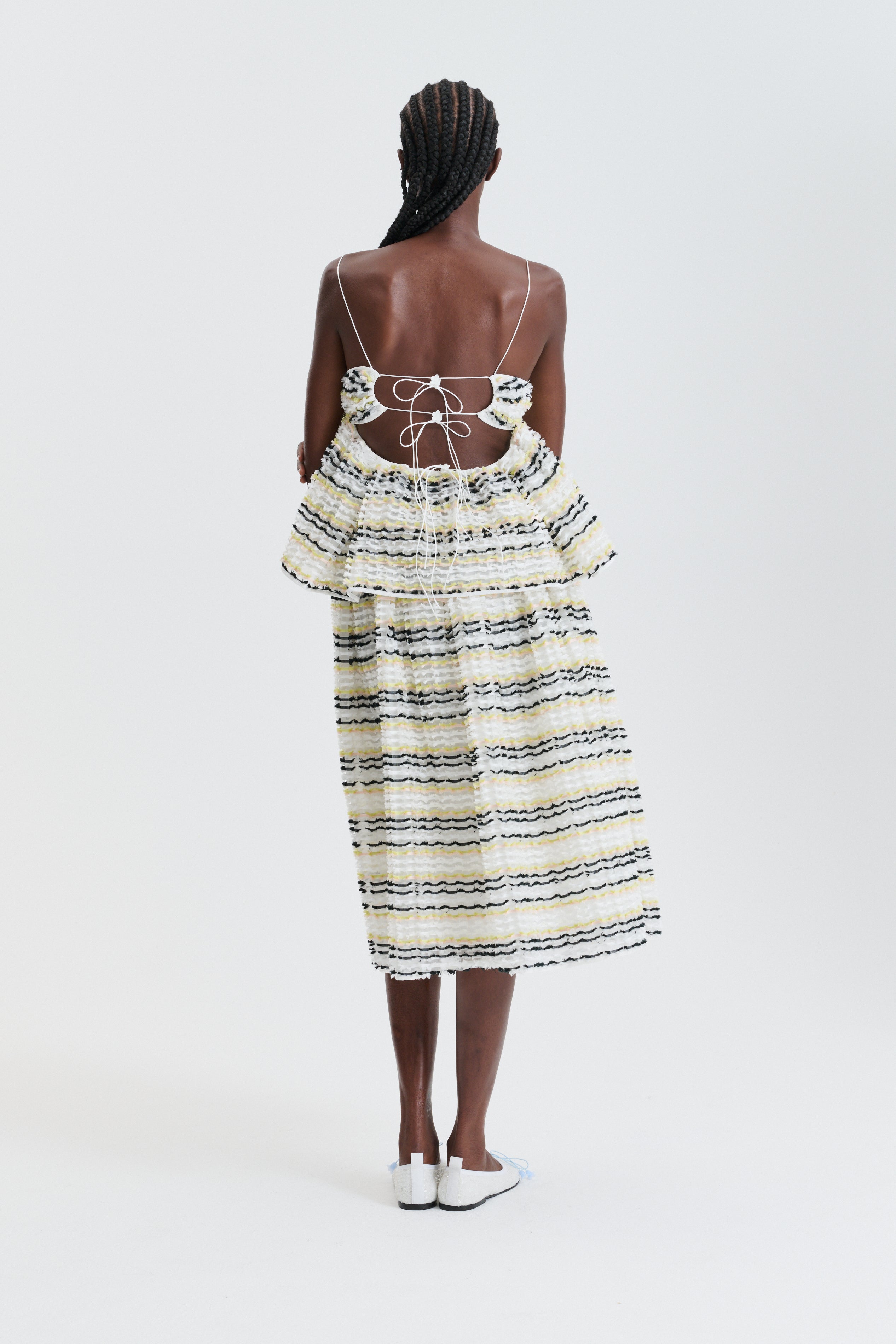 CBSELENA | TOP STRIPED FIL-COUPÉ WHITE MULTI