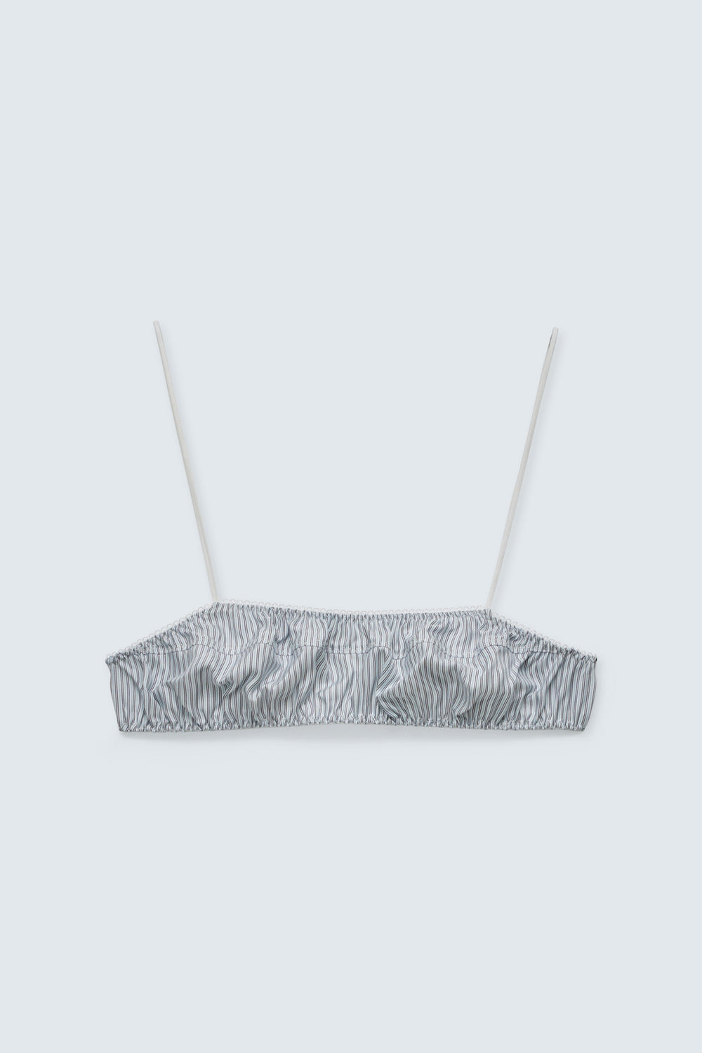 CBGEUM | BRALETTE STRIPED SILK TWILL LIGHT BLUE