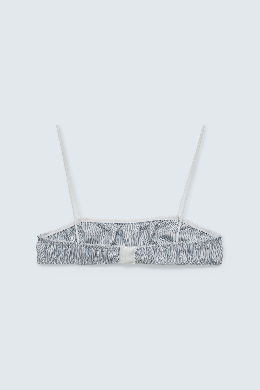 CBGEUM | BRALETTE STRIPED SILK TWILL LIGHT BLUE