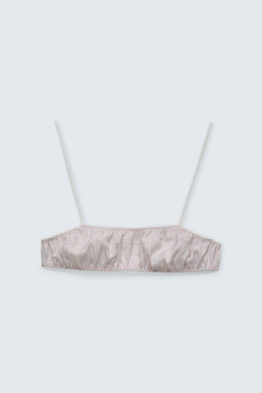 CBGEUM | BRALETTE STRIPED SILK TWILL LIGHT PINK